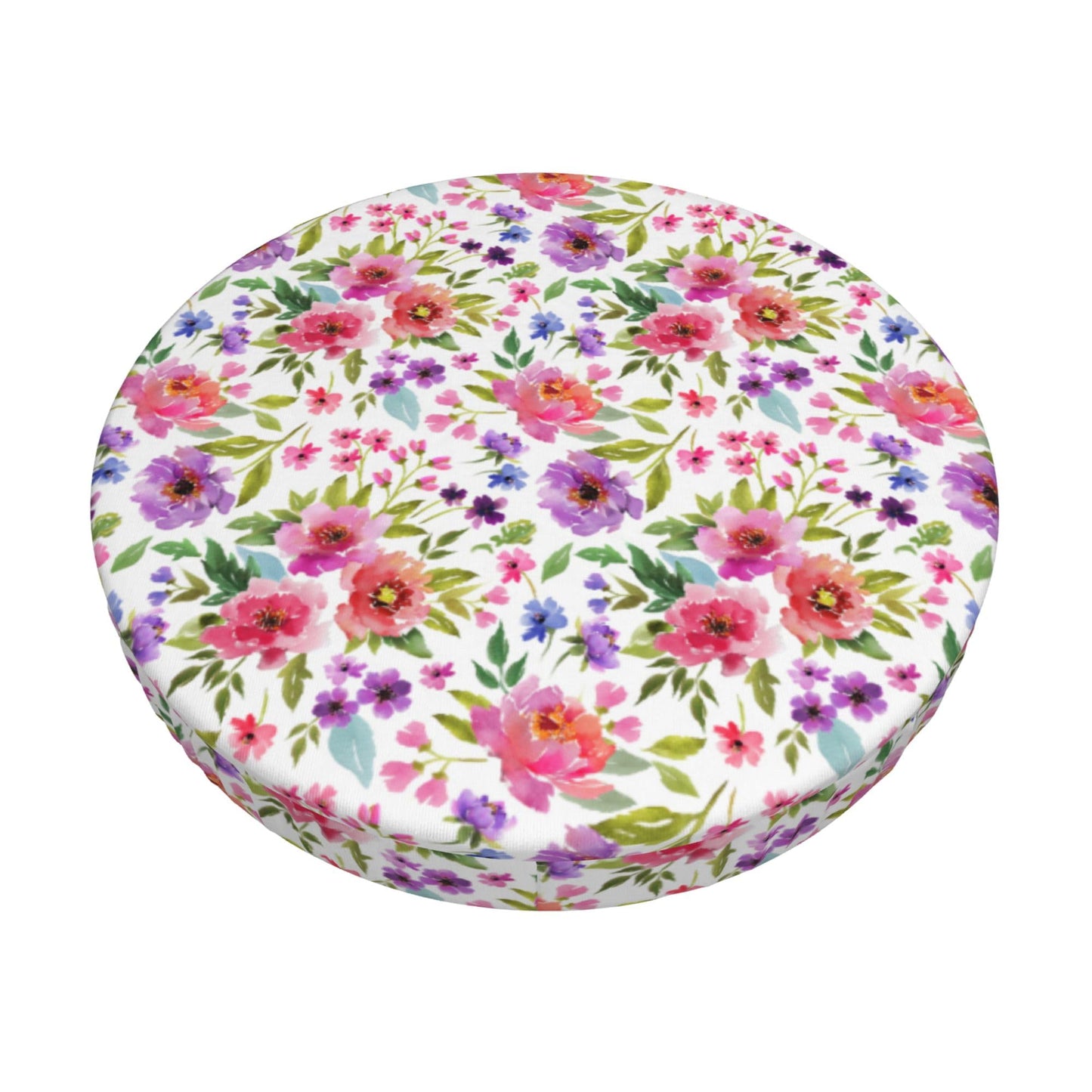 Heart Round Bar Stool Cover - Pink Red Love Heart Chair Seat Cushion Slipcover 12 Inch for Restaurant Cafe Hotel Bar BST202
