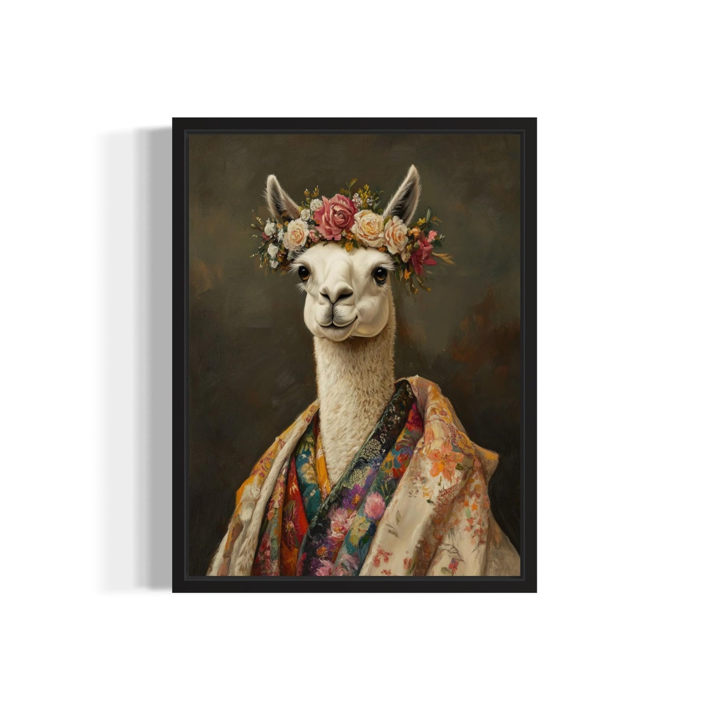 Moose Flower Head Unframed Wall Art Print Poster, Kimono Bathroom Dressing Room Decor Posters Prints for Restroom Home Picture Painting Artwork Gallery 7 (Moose, 16 x 20 inches, Unframed) BST220