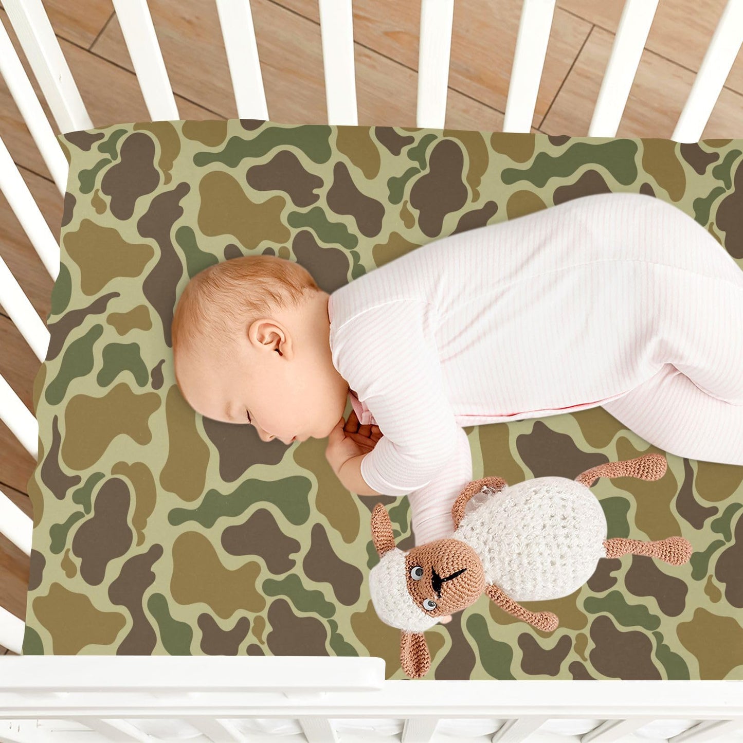 VIGTRO Vintage Duck Hunter Baby Crib Sheets for Boys Girls, Breathable Soft Fitted Crib Playard Sheets Baby Mattress Sheet, M 52x28x9in BST220