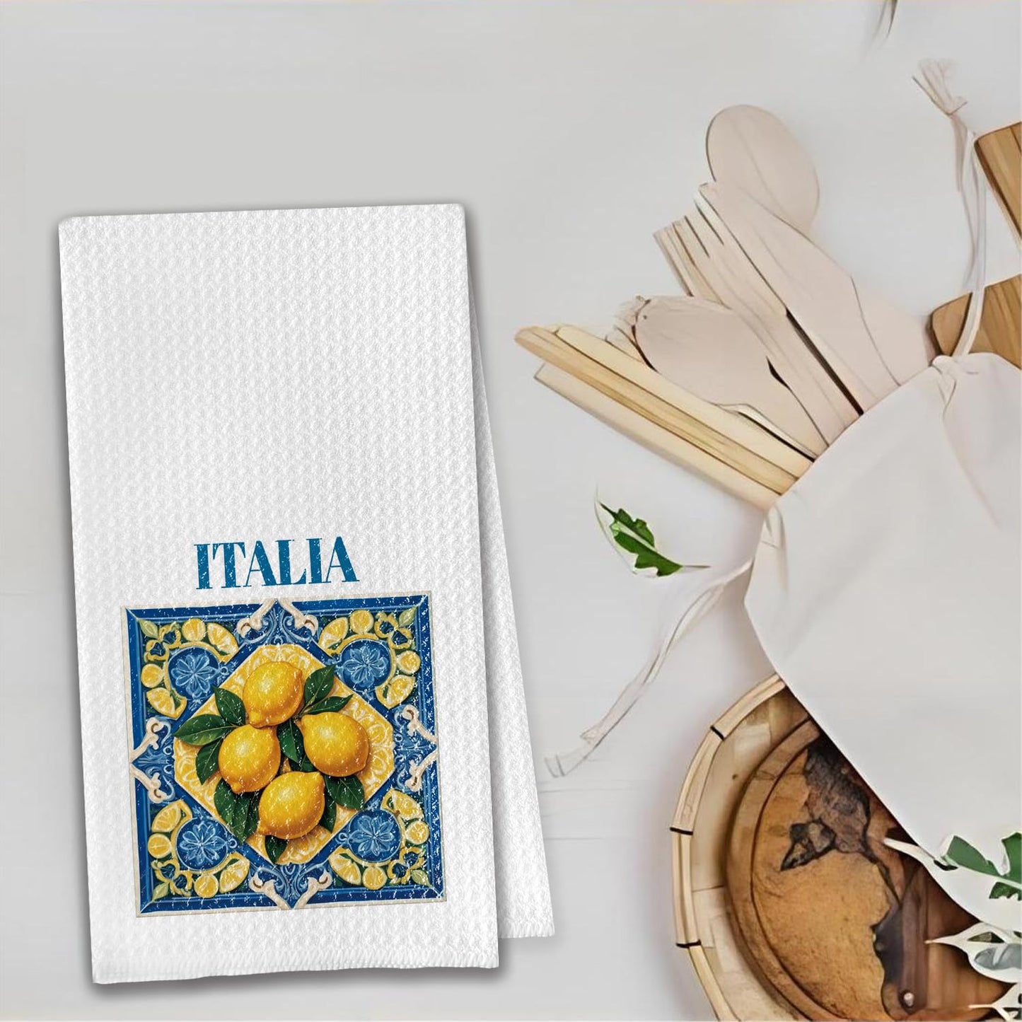 Bon Appetite Modern Kitchen Towels, Farmhouse French Dish Tea Towels for Kitchen, Gifts for Cooking Lovers Decorative Hand Towels, 16x24 Inch WN420