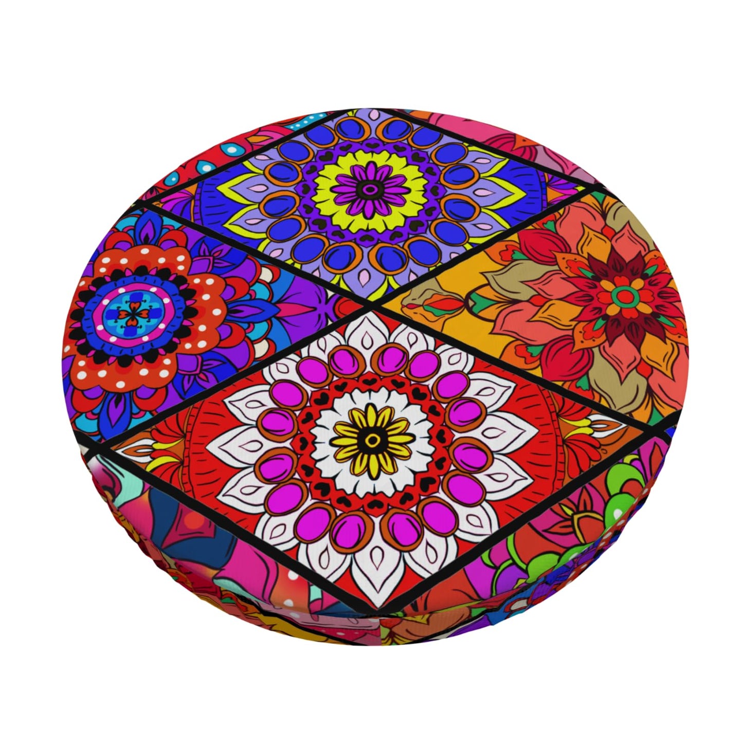 Heart Round Bar Stool Cover - Pink Red Love Heart Chair Seat Cushion Slipcover 12 Inch for Restaurant Cafe Hotel Bar BST202