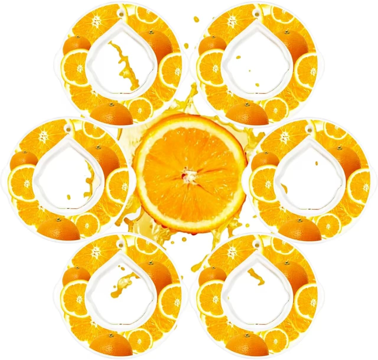 20 Flavor Fruit Pods For Air Water Bottle(750ml), Scent Rings Water Bottles Accessory, 0% Sugar 0% calorie Fruit Fragrance Podsfor Daily Exercise Boost Drinking Water (6 Orange Pods) WN420