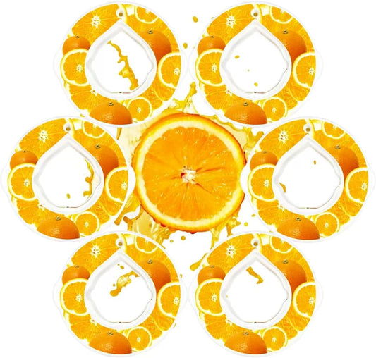 20 Flavor Fruit Pods For Air Water Bottle(750ml), Scent Rings Water Bottles Accessory, 0% Sugar 0% calorie Fruit Fragrance Podsfor Daily Exercise Boost Drinking Water (6 Orange Pods) WN420