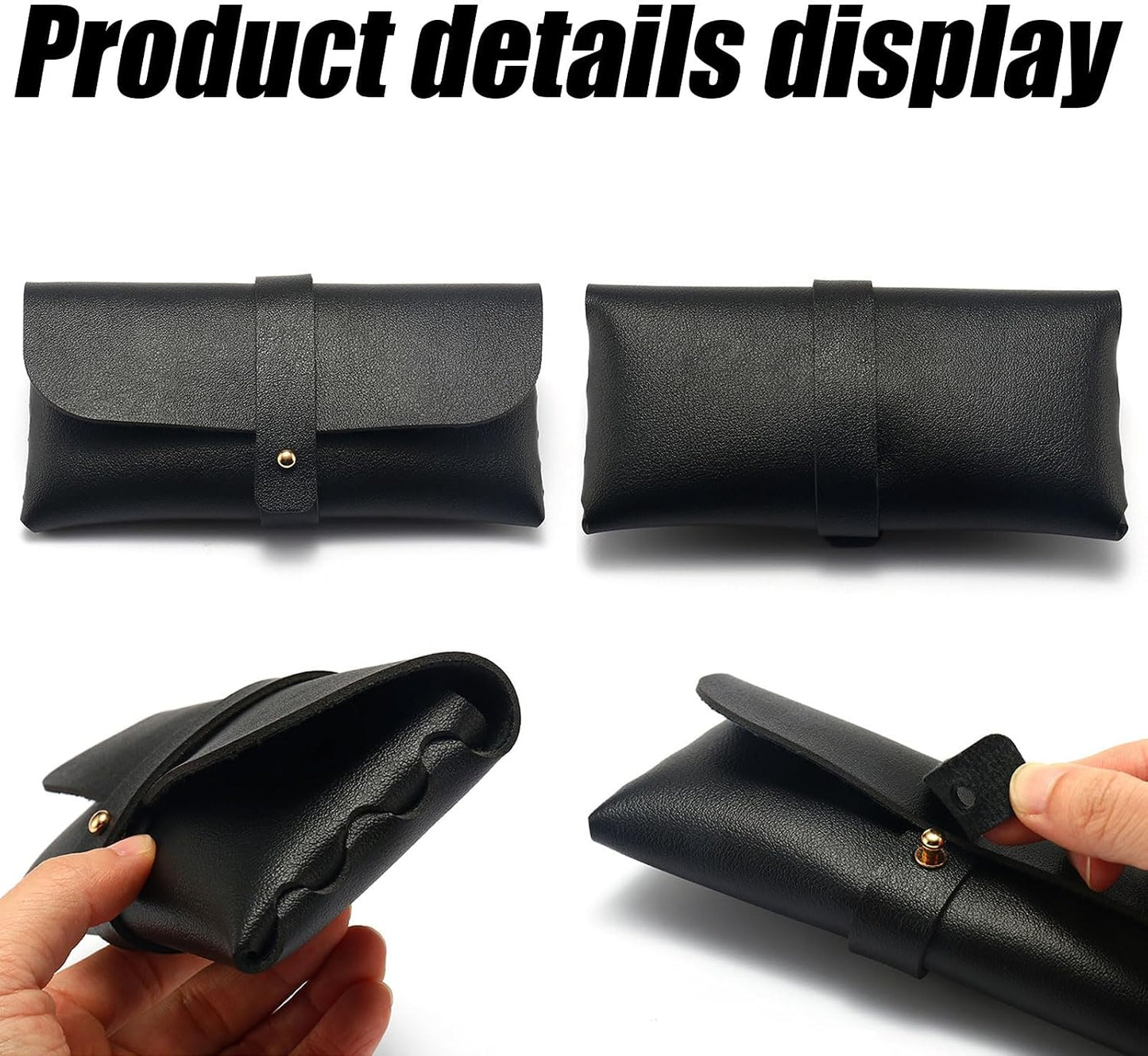 Glasses storage bag Travel sunglasses myopia glasses storage bag Fashion leather storage bag WN420