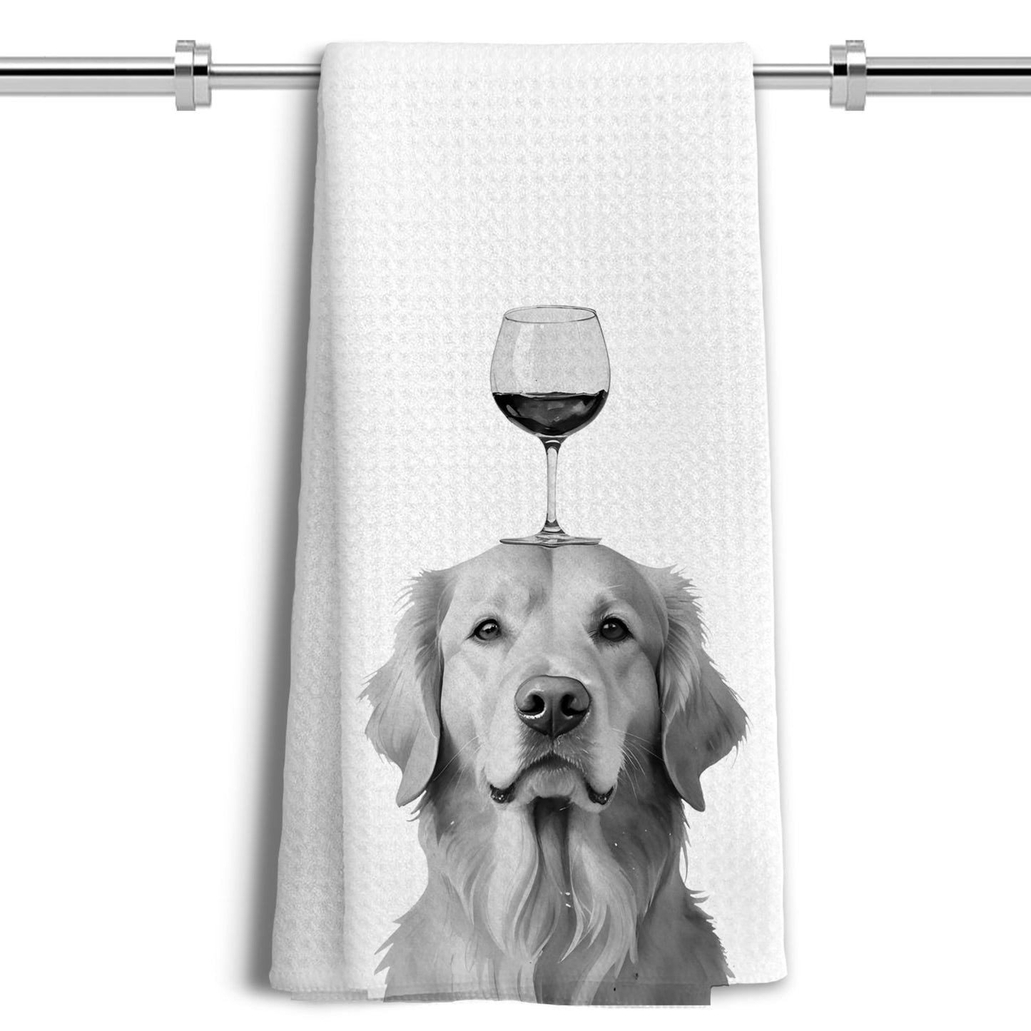 Funny Black Labrador Retriever Kitchen Towels, Black Lab Gifts Dish Tea Towels for Kitchen Decor, Gifts for Labrador Dog Lovers Hand Towels, 16x24 Inches BST202