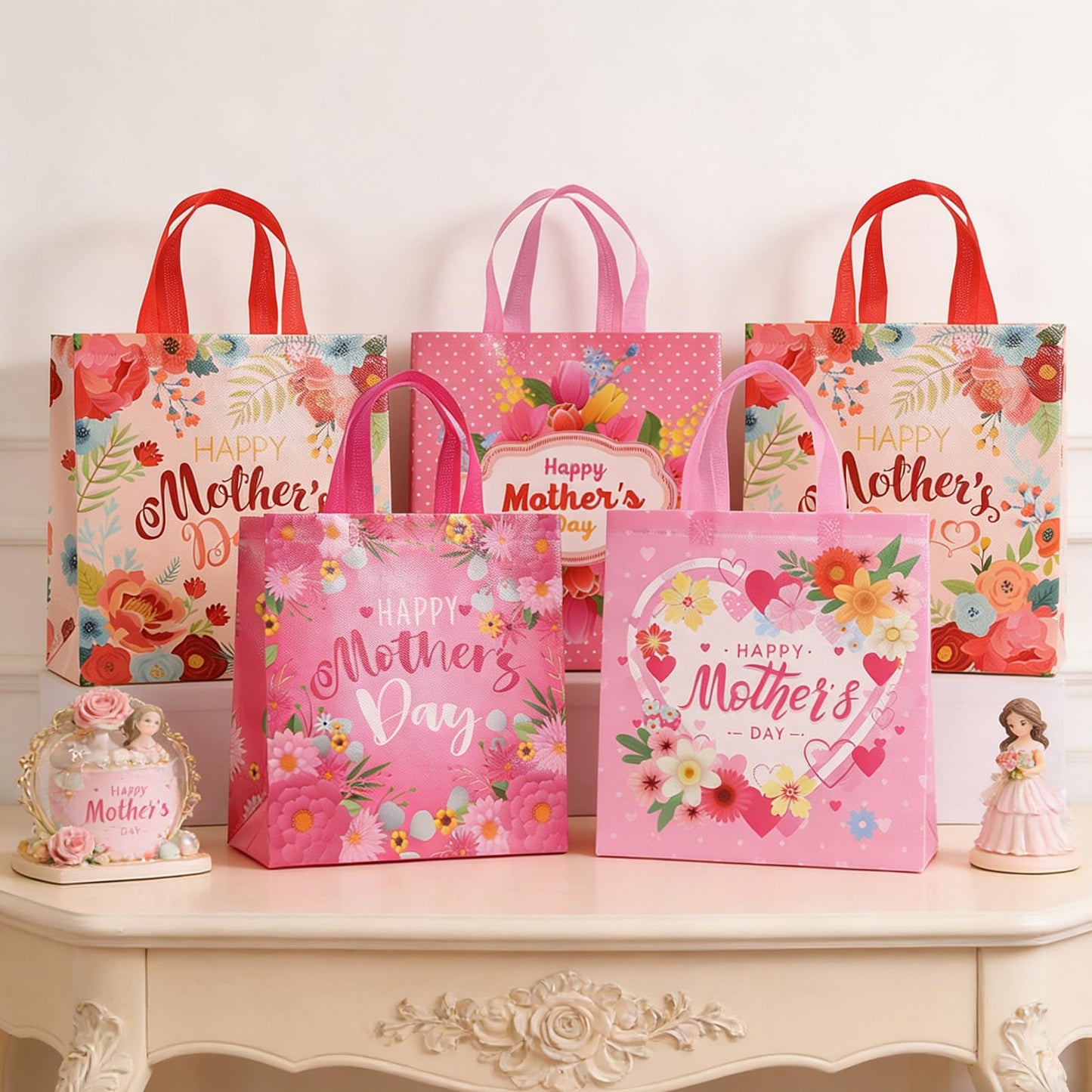 24 Pcs Paper Gift Bags with Handle Party Favor Treat Bags for Birthday Party Supplies WN420