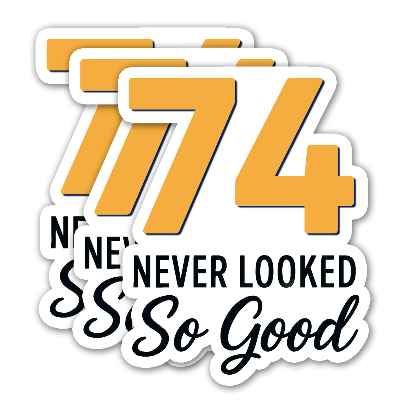 (3PCS) 83 Never Looked So Good Sticker – Happy 83th Birthday, Waterproof Vinyl Decals for Party Decor, Scrapbooking, Water Bottles, Laptops, Size 3" x 2.5" BST202