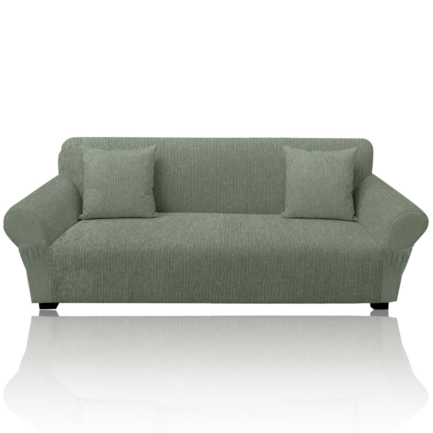 Sofa Slipcover with 2 Pillow Cover for 3 Cushion Couch, Non Slip Furniture Protector with Elastic Bottom, Washable Sofa Cover for Kids, Pets (Sofa, Navy) BST326H