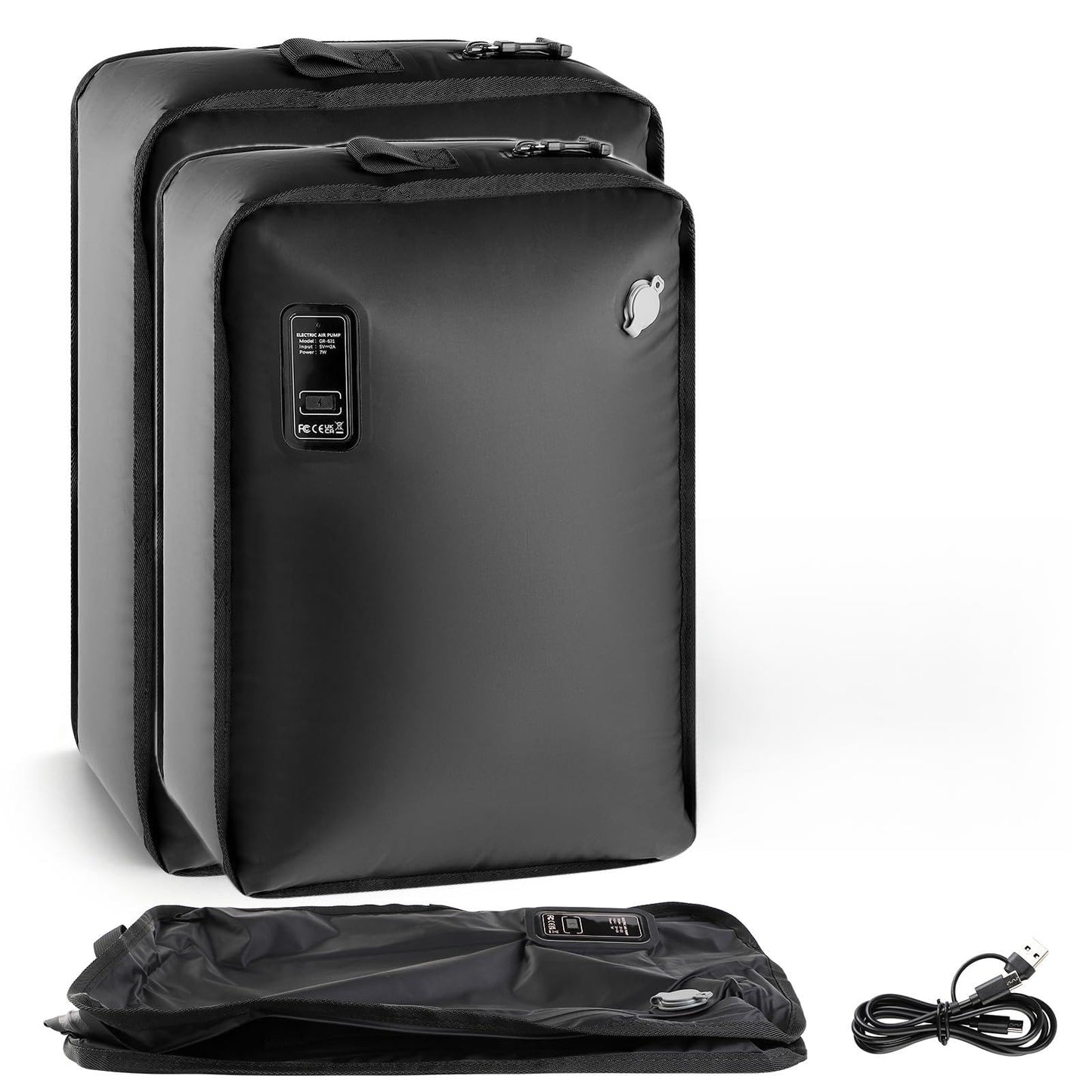 Travel Vacuum Bag(Built-in Electric Vacuum Pump), 28L Vacuum Bags for Travel, USB-C Powered, One-Touch Automatic Vacuum Suctions, IP67 Waterproof(43L) BST220