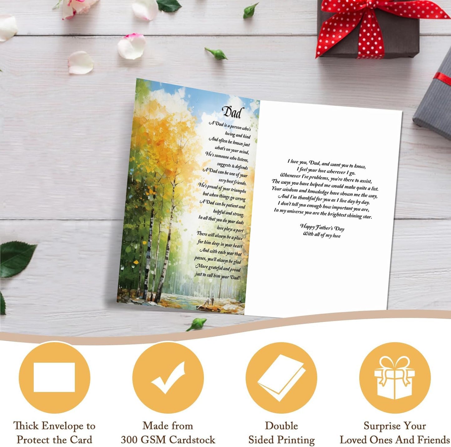 Funny Fathers Day Card for Dad Daddy Bonus Dad, Cute Cards for Fathers Day, Father's Day Cards from Son Daughter, Father's Day Cards Gift For Men Him BST202