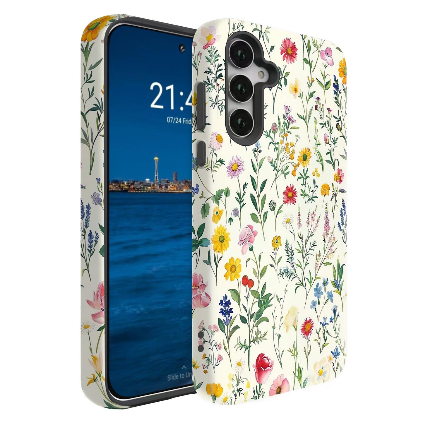Compatible for Samsung Galaxy A15 5G Case, Dual Layer Heavy Duty 2 in 1 Shockproof Protective Phone Case,Burnt Wood American Flag WN420
