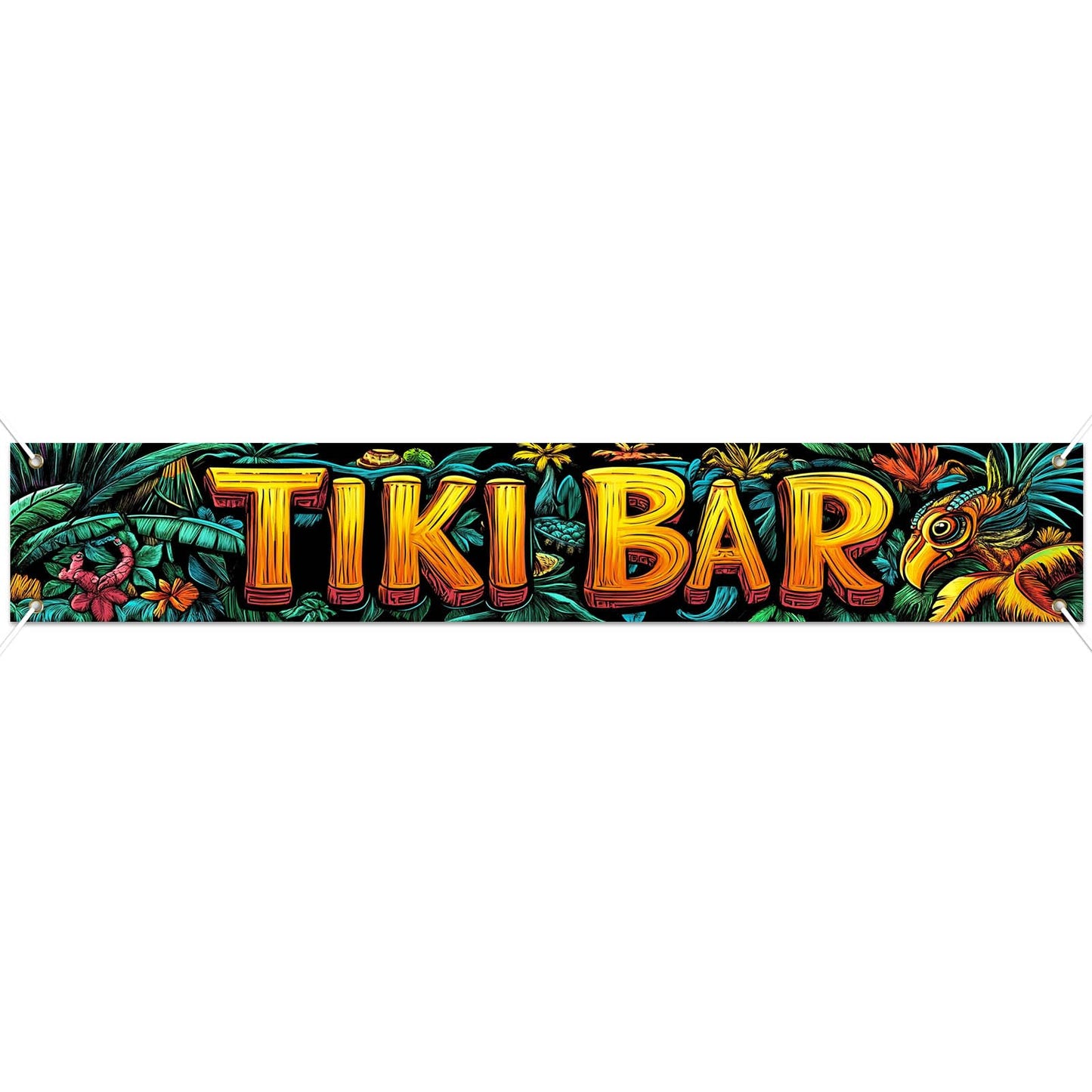 BlissYard Hello Summer Banner 118 x 20 Inch Pool Party Decorations Beach Surfboard Watermelon Tropical Fence Sign Hawaiian Luau Outdoor Backyard Wall Decor BST220