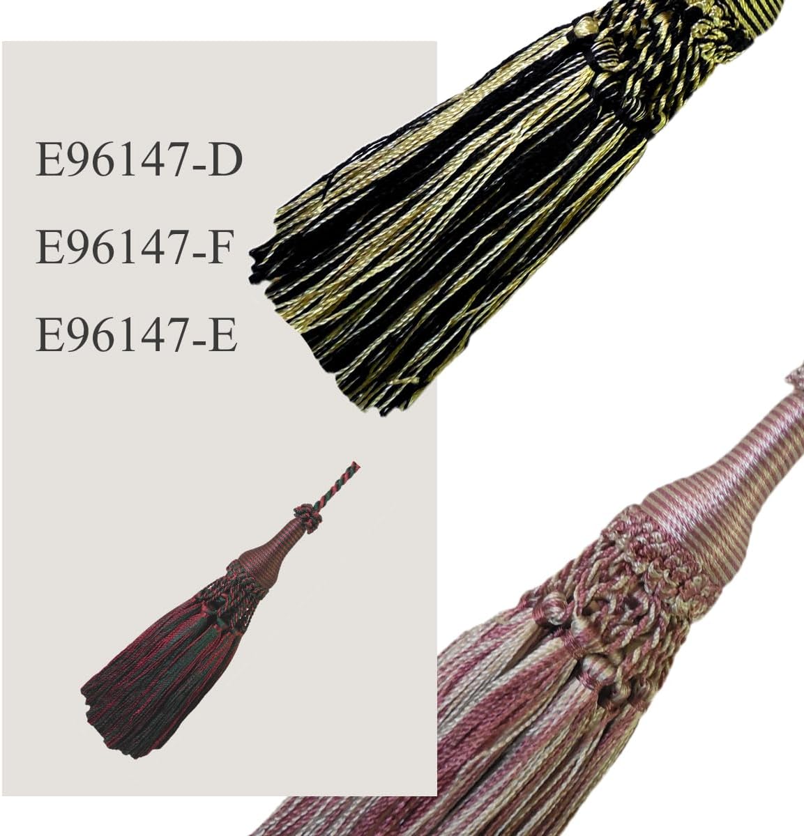 1 Pack Decorative Tassel with Hanging Loop, 13.78 in Total Length – Elegant Curtain Tieback, Door Handle Ornament, and Home Décor Accent - E96147_B BST326L