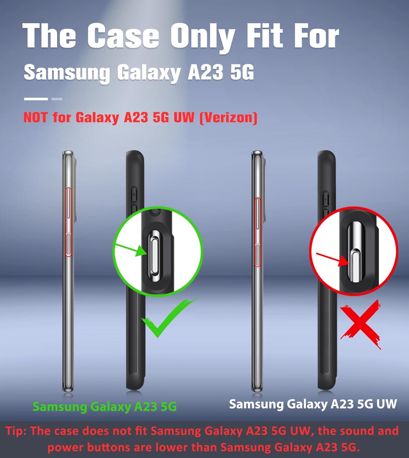 FNTCASE for Samsung Galaxy A23 5G Case: (Samsung Galaxy A23 4G LTE) Dual Layer Protective Heavy Duty Cell Phone Cover Shockproof Rugged with Non Slip Textured Back Bumper - 6.6inch Black WN420
