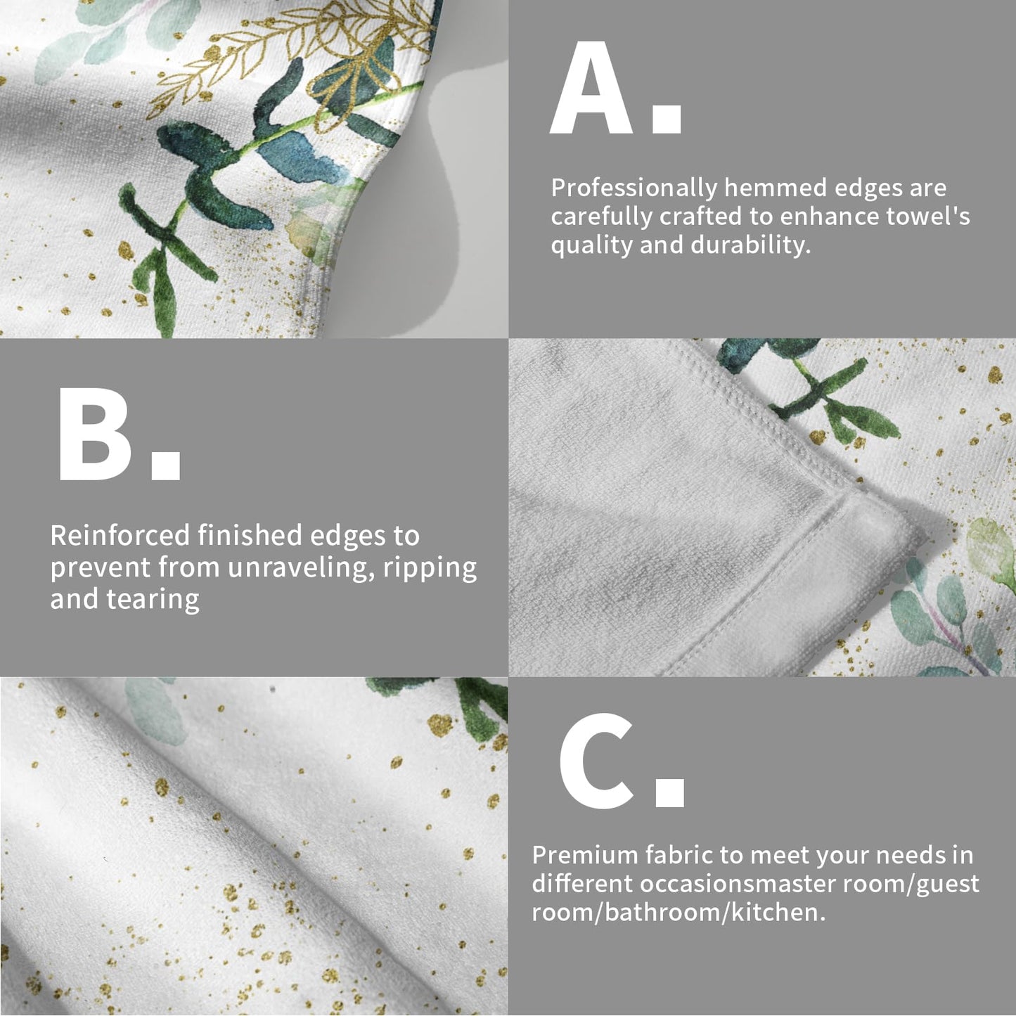 Imiss Coral Starfish Hand Towels for Bathroom，Nautical Coastal Seashell Guest Towels 14.4 x 28.3 Inch Set of 2 Soft Small Bath Towel Kitchen Dish Towels for Home Hotel Gym Spa BST220