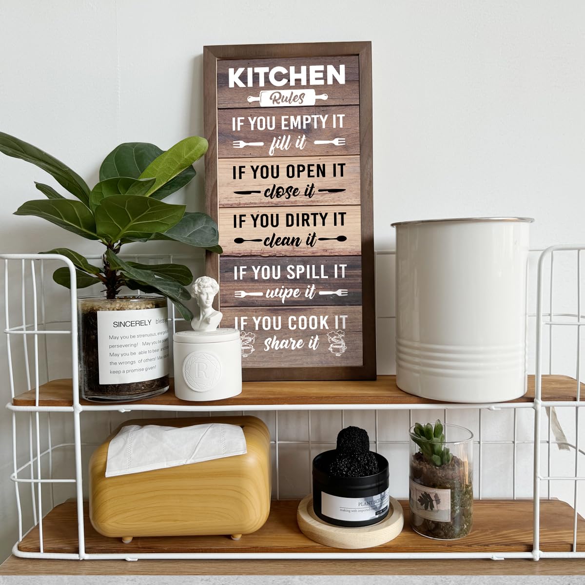 Rustic & Funny Bathroom Signs - Western & Farmhouse Bathroom Rules Wall Decor E1 BST202