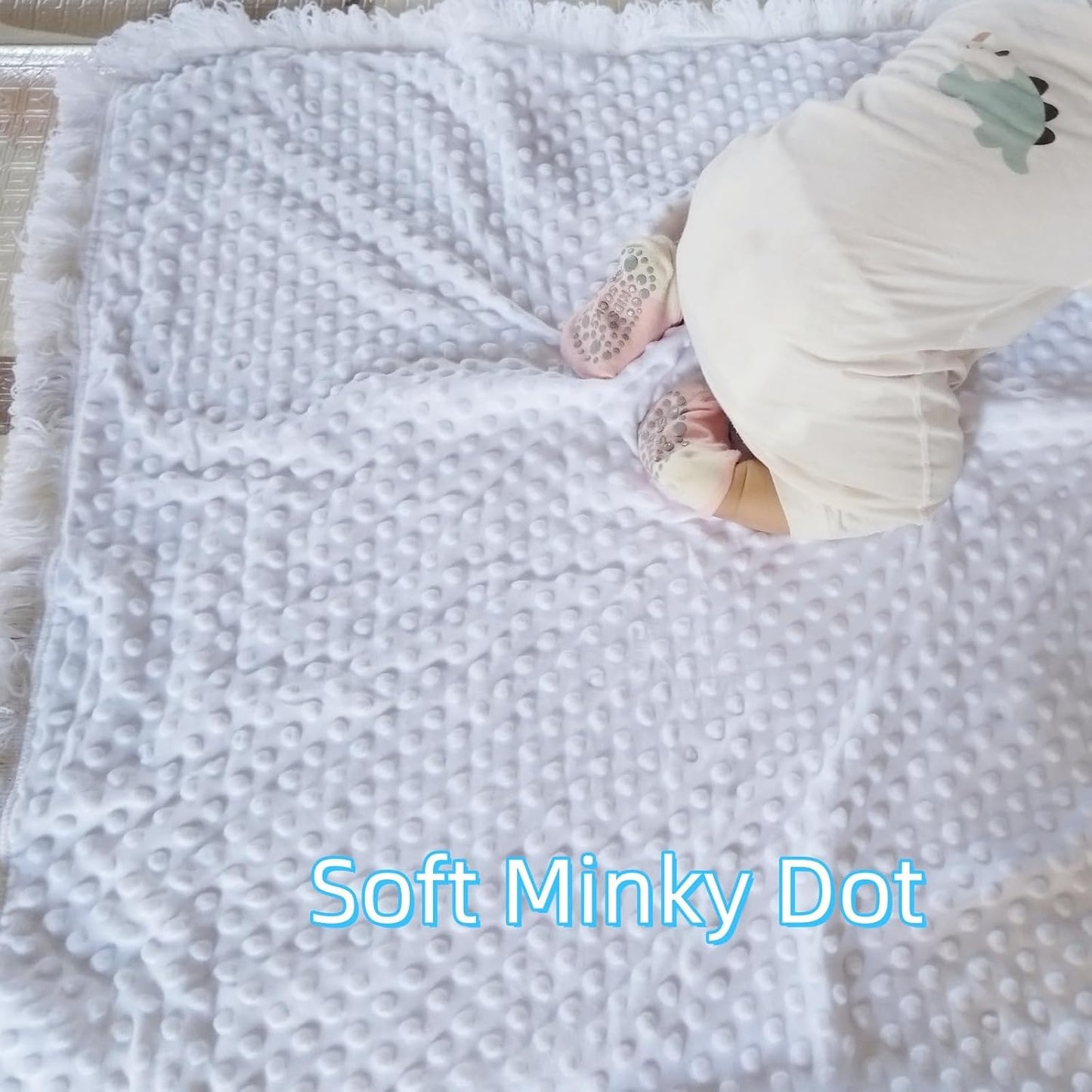 Baby Blanket White Baptism Gifts for Girl Boys First Communion Christening Christian Gifts for Kids White Soft Crochet Knitted Towel BST326H