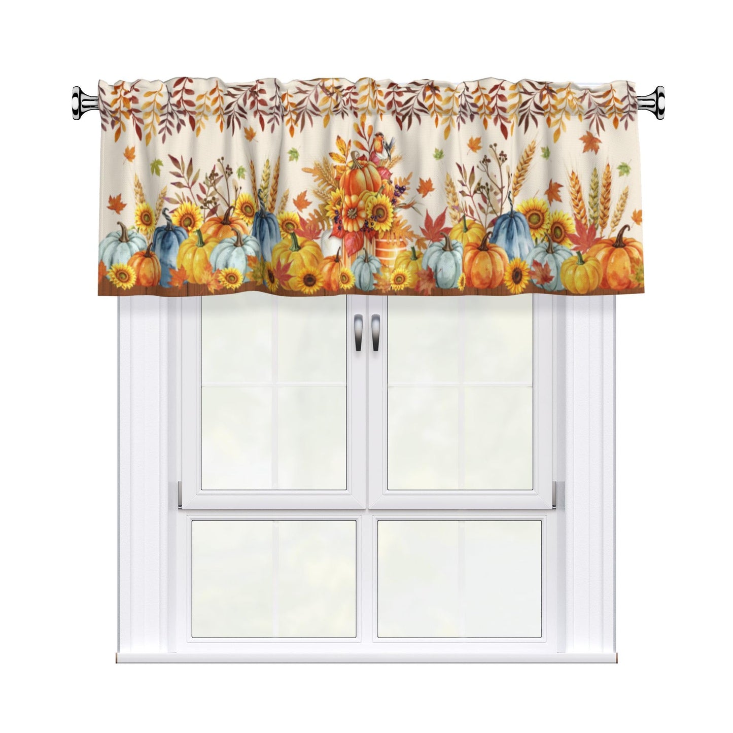 Easter Valances for Windows - Pink Spring Cafe Curtains Floral Bunny Short Curtains for Living Room Bathroom Bedroom Basement BST202