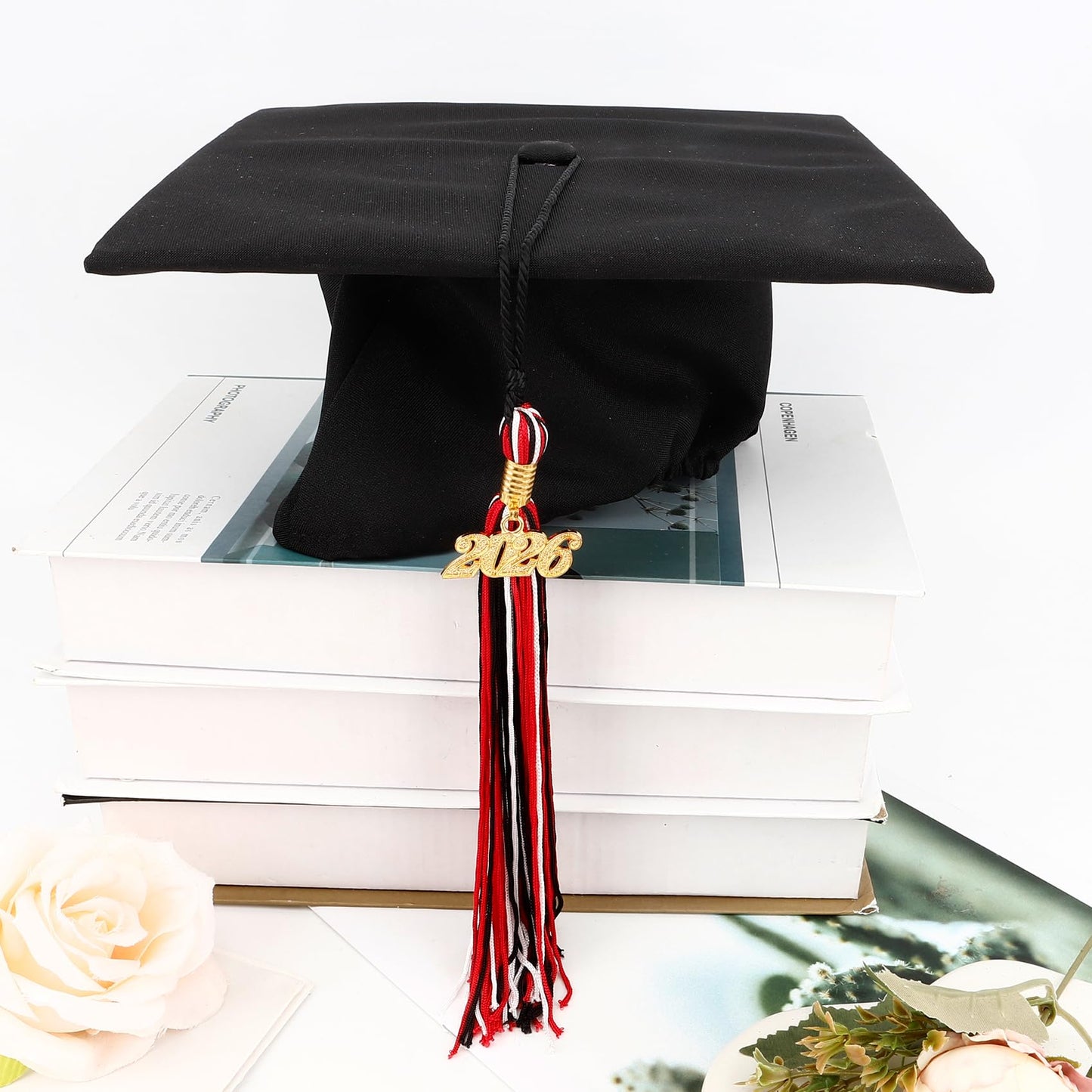 2026 Tassel Graduation, Black and Gold Graduation Tassel, 2026 Graduations Cap Tassels, Gradutate Cap Tassels with 2026 Year Gold Charms for Grad Cap Hat Ceremonies Memorial Graduations Decorations BST220