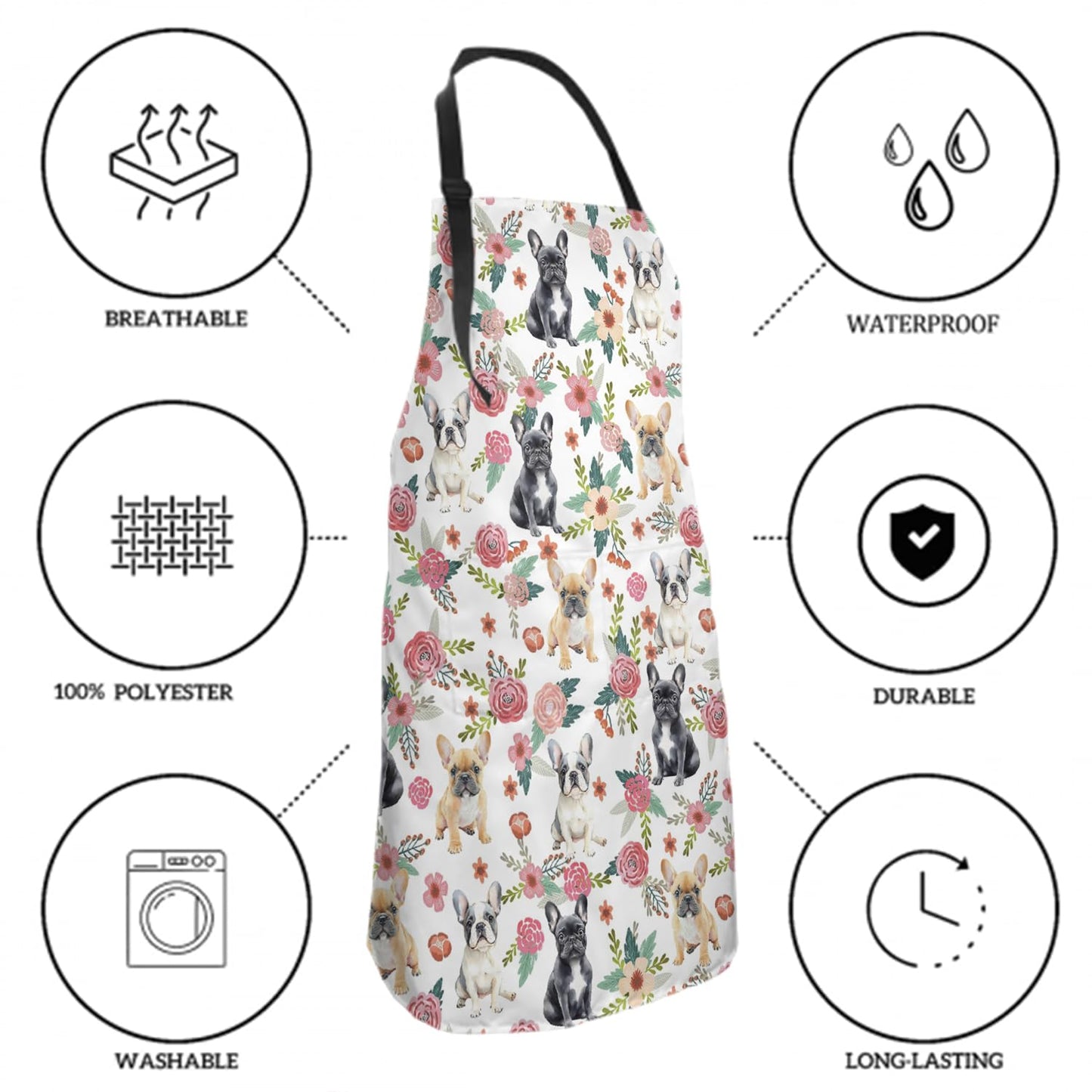 Giwawa Unisex Adult Apron Waterproof Stain Resistant Kitchen Cooking Apron with 2 Pockets for BBQ Grill Painting BST326H