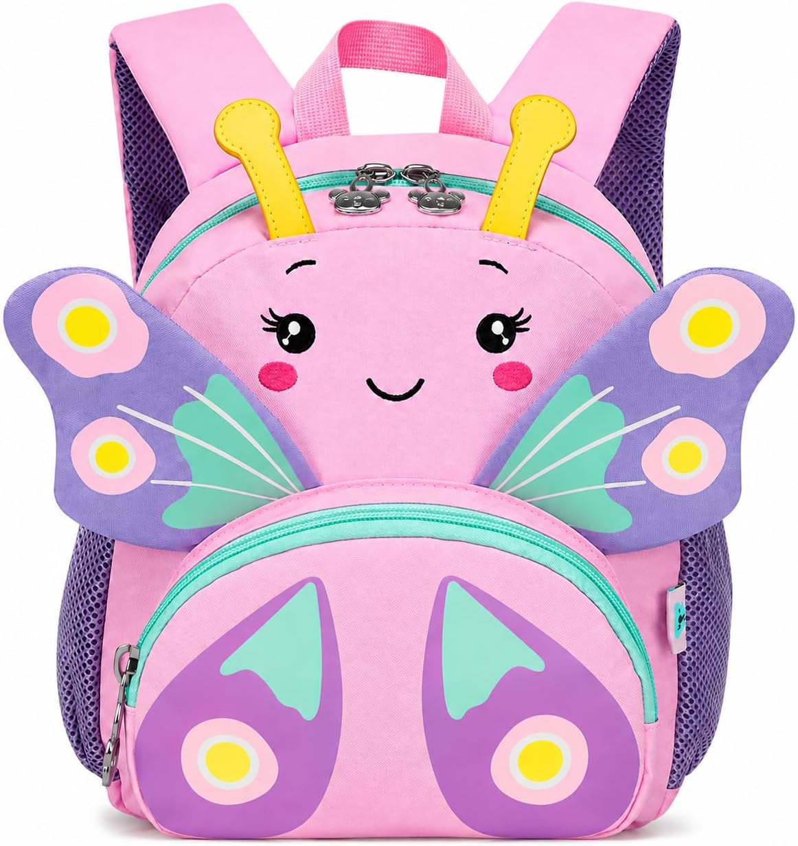 CAMTOP Cute Kids Toddler Backpack Small 3D Cartoon School Bookbags Age 1-3 Daycare Nursary Travel Bags (Butterfly-pink) BST326H
