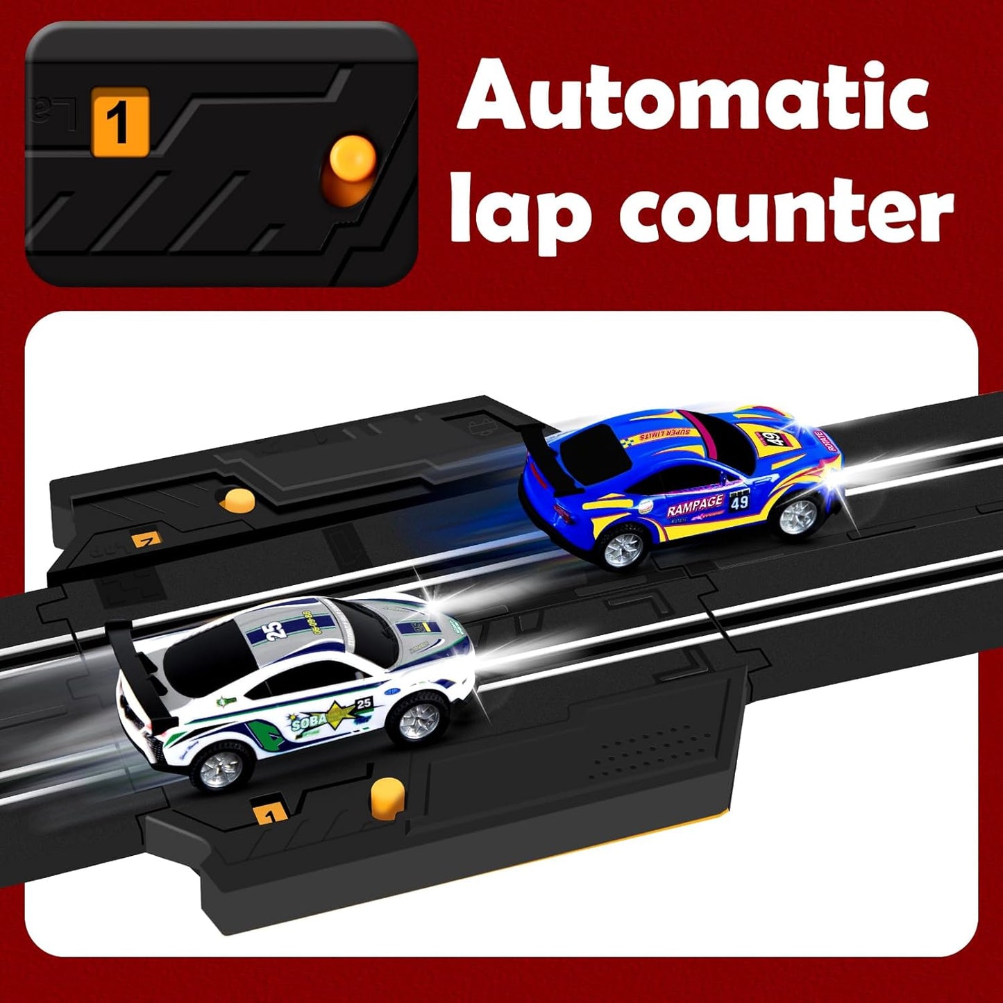 COVSEN Track Master 30 FT Slot Car Race Tracks Sets Toy 63