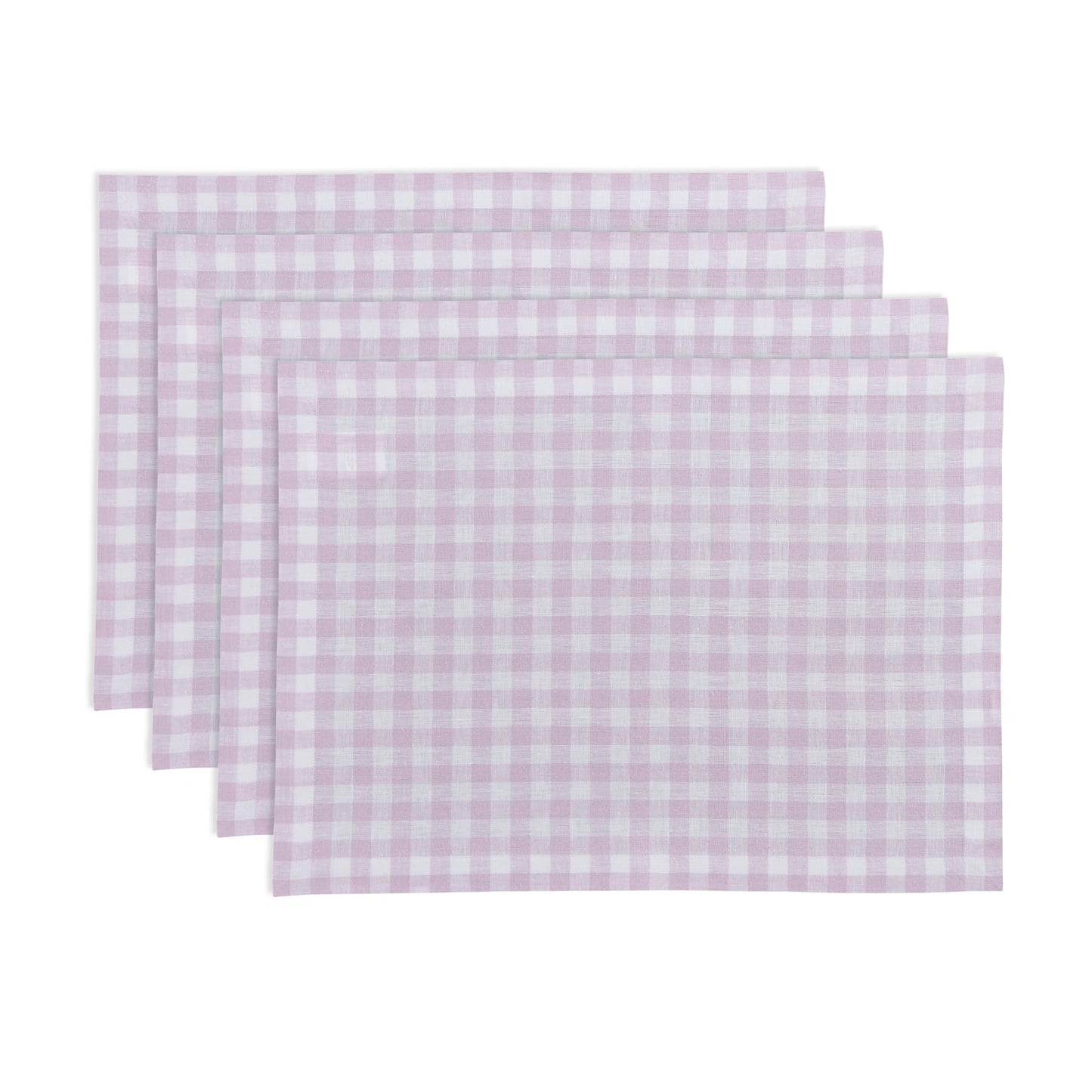 Solino Home 100% Linen Napkins Hydrangea Blue Check, 20 x 20 in, Set of 4 | Gingham Check Cloth Napkins for everyday meals, hosting and gifting; gingham checkered weave; Pure Linen; OEKO-TEX Certified BST326SOLH