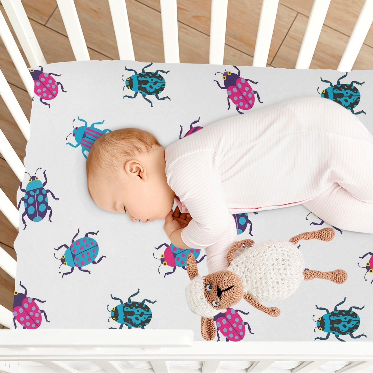 VIGTRO Vintage Duck Hunter Baby Crib Sheets for Boys Girls, Breathable Soft Fitted Crib Playard Sheets Baby Mattress Sheet, M 52x28x9in BST220