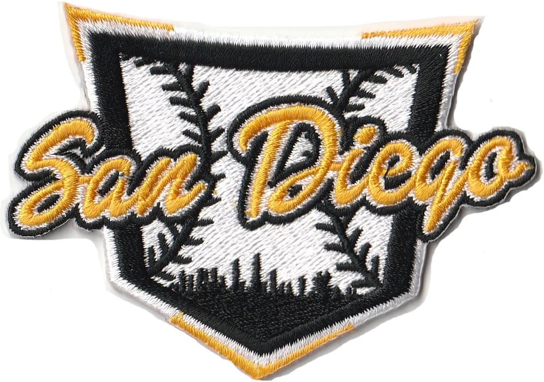 MJshop29 Baseball Fan City of San Diego Fan Favorite Team Iron On Patches for Clothing Backpacks Jeans Motorcycle Patch Sew On Custom Jackets Hats Tactical Bags BST220