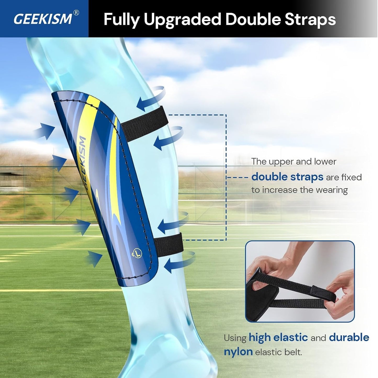 Soccer Shin Guards for Youth Kids Toddler - Soccer Shin Pads for Teens & Men, Protective Football Gear for 3-16 Years Boys Girls & Adult, World Cup Lightweight Soccer Equipment WN420
