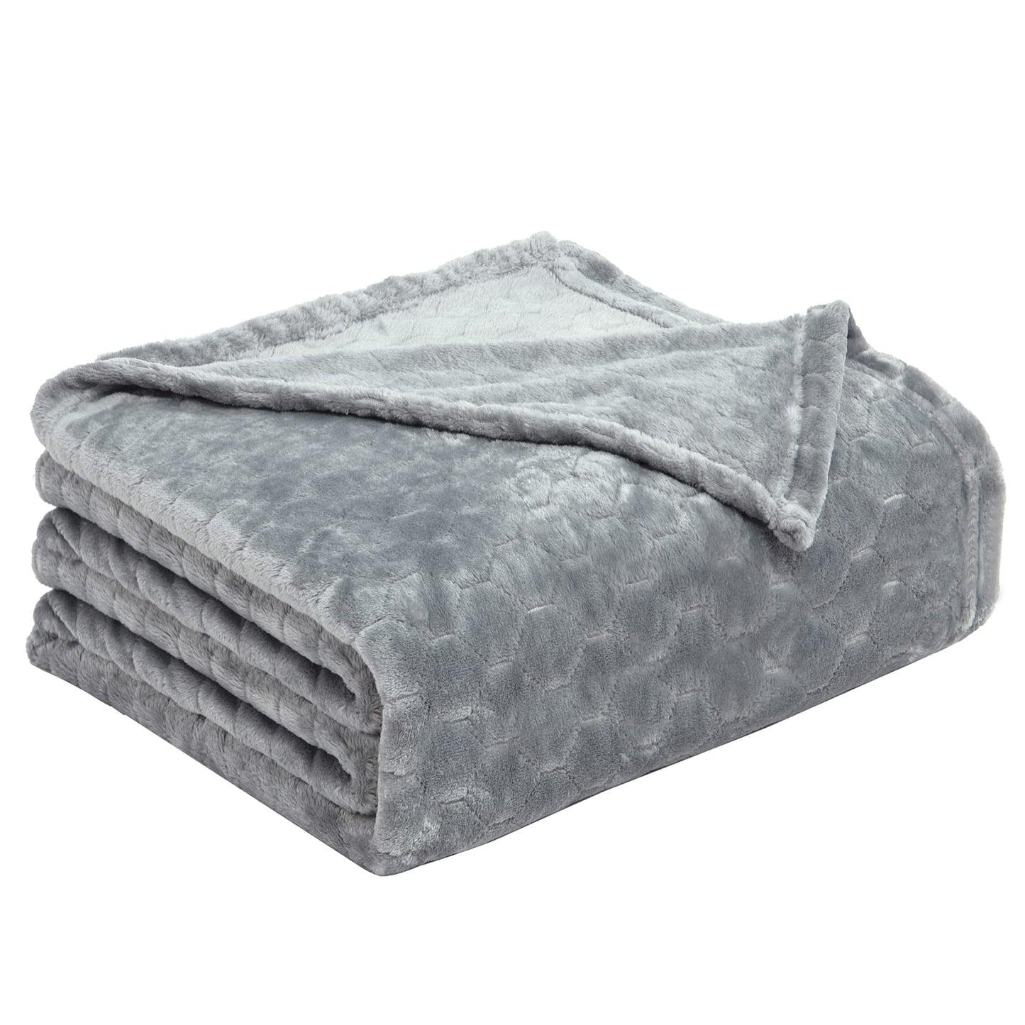 TOONOW Fleece Blanket Super Soft Cozy Throw Blanket 50" x 60", Lightweight Fuzzy Comfy Textured Flannel Blanket Warm Plush Throw Blankets for Couch, Sofa, Bed, Emerald WN420