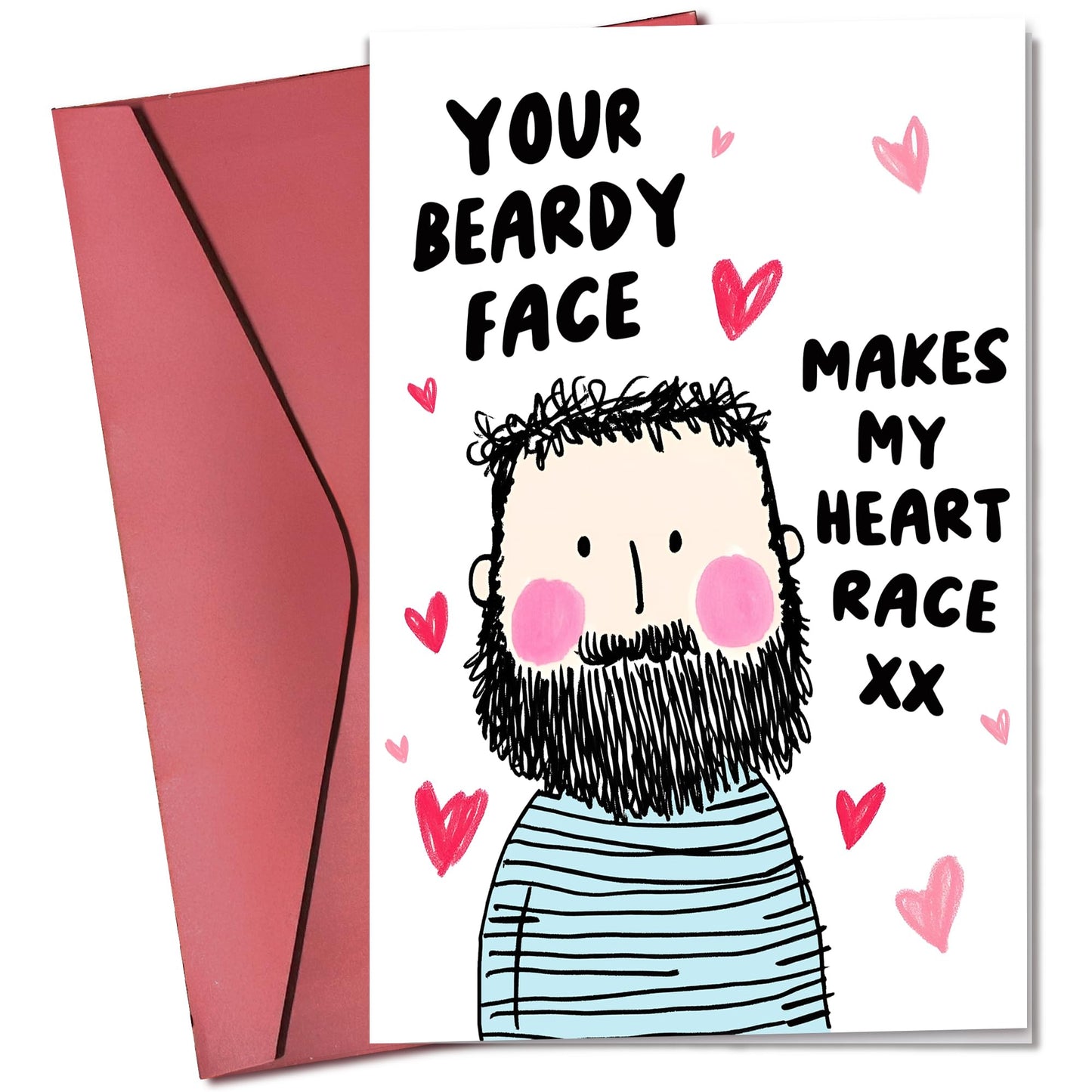Pawzity Valentines Gifts for Him, Boyfriend, Bf, Husband, Men - Funny Valentines Card for Him - Anniversary, Birthday Gifts for Him - Single 5.3''x 8'' Funny Card with Envelope for Boyfriend, Husband WN420