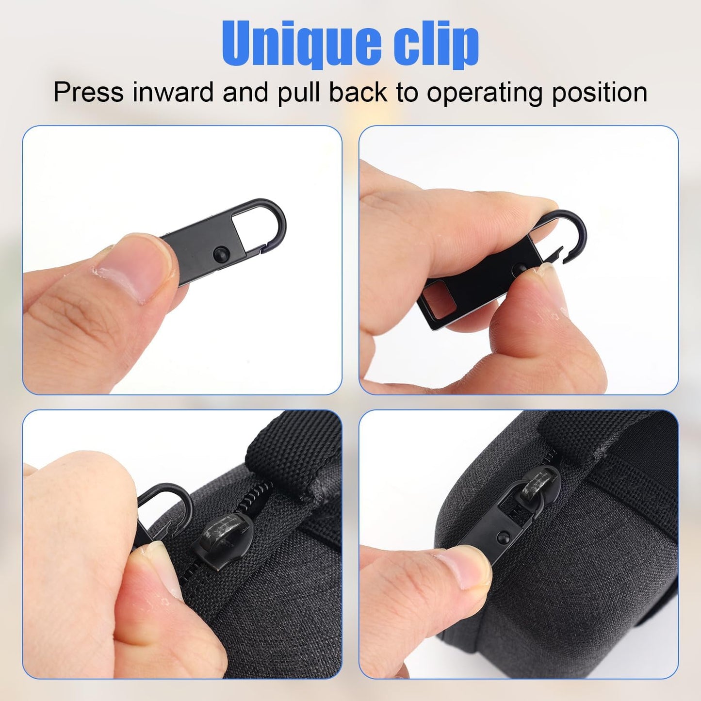 8pcs Zipper Pull, Detachable Zipper Tab Replacement Repair Kit Zippers Extension Handle Pull Cord Mend Fixer for Luggage Backpack Jackets Pants Coat Shoes Tents BST326L