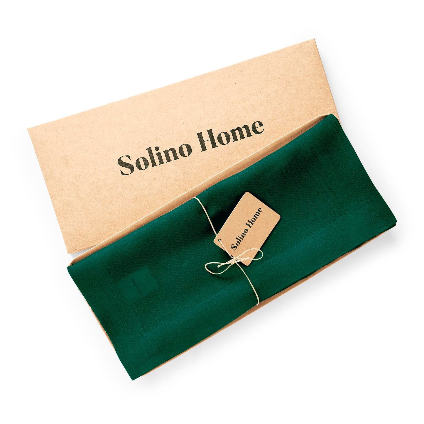 Solino Home 100% Pure Linen Dining Table Runner Cordovan, Sonoma 14 x 48 in | Table Runners for coffee tables, entryway tables and layered dresser styling | prewashed, relaxed drape | OEKO-TEX Certified BST326SOLH
