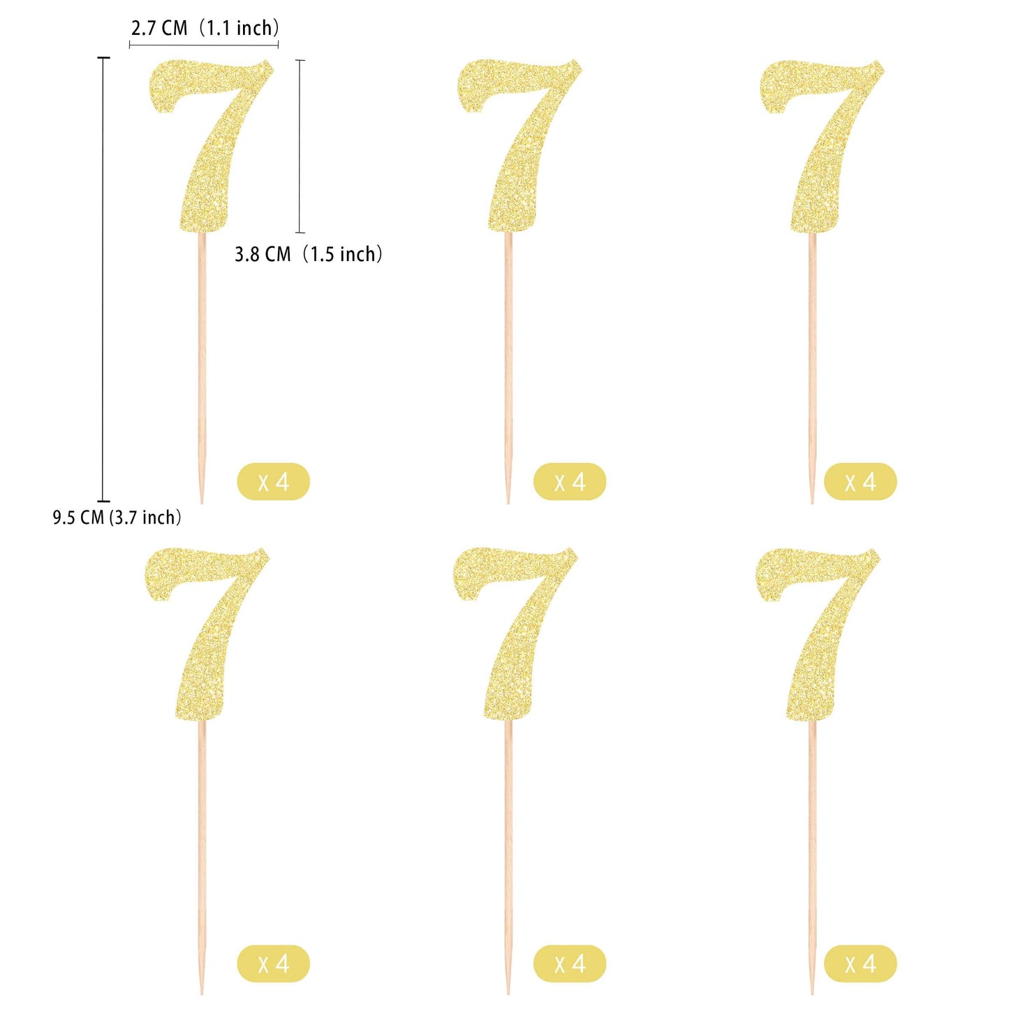 Gexolenu 24 PCS Rose Gold Double-sided 3rd Birthday Cupcake Toppers, Glitter Age THREE Cake Picks Decor, Third Happy Birthday Party Decorations Baby Shower Anniversary Party Supplies BST220