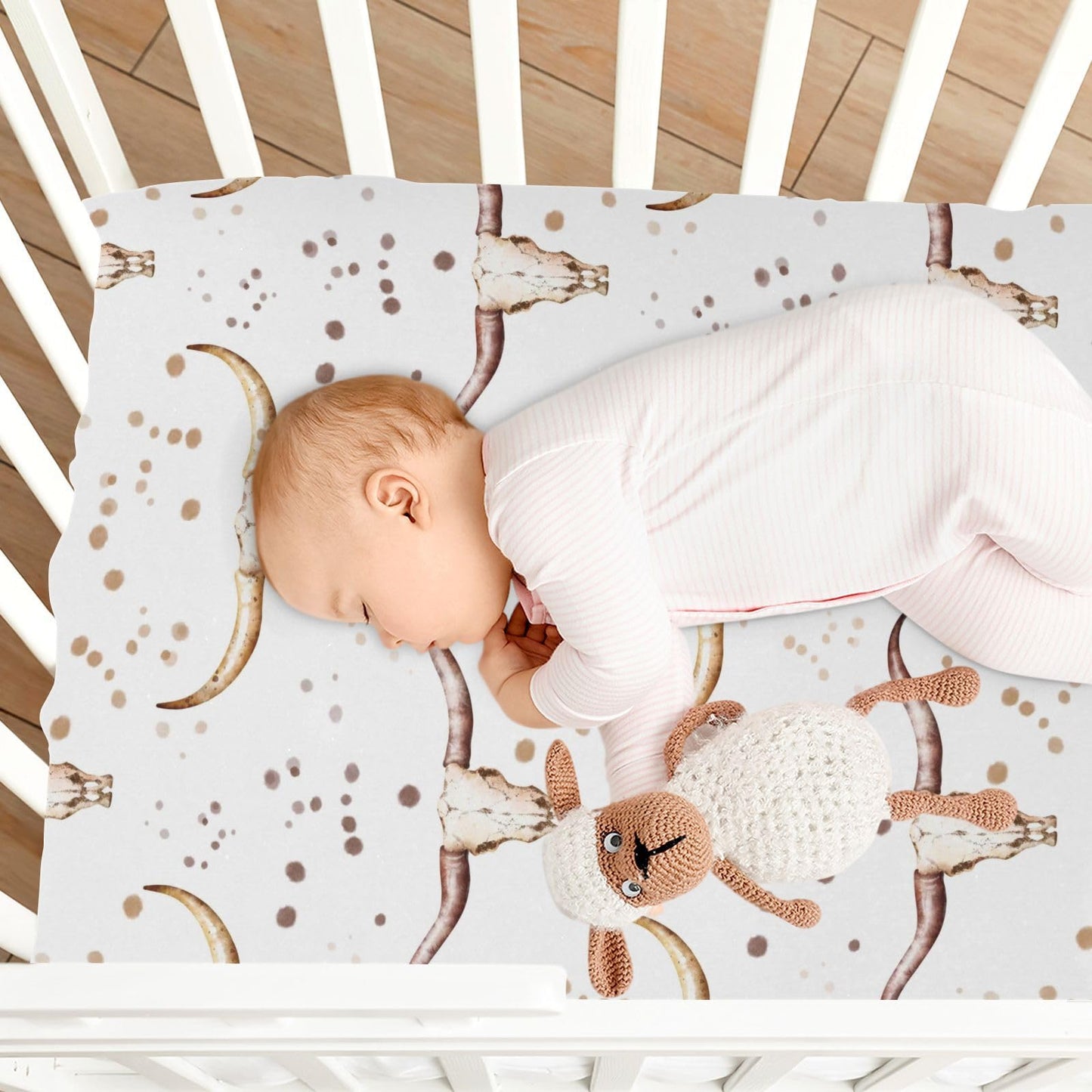 VIGTRO Vintage Duck Hunter Baby Crib Sheets for Boys Girls, Breathable Soft Fitted Crib Playard Sheets Baby Mattress Sheet, M 52x28x9in BST220