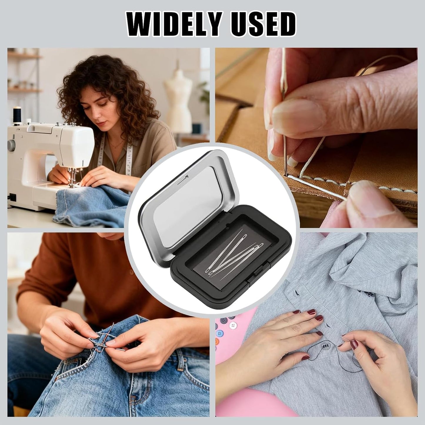 Tatibana Sewing Needle Storage Box, with Acrylic Lid, for Sewing Crafts | Transparent acrylic lid, lightweight, easy to carry, made of good-quality plastic, a strong magnet, store metal needles BST202