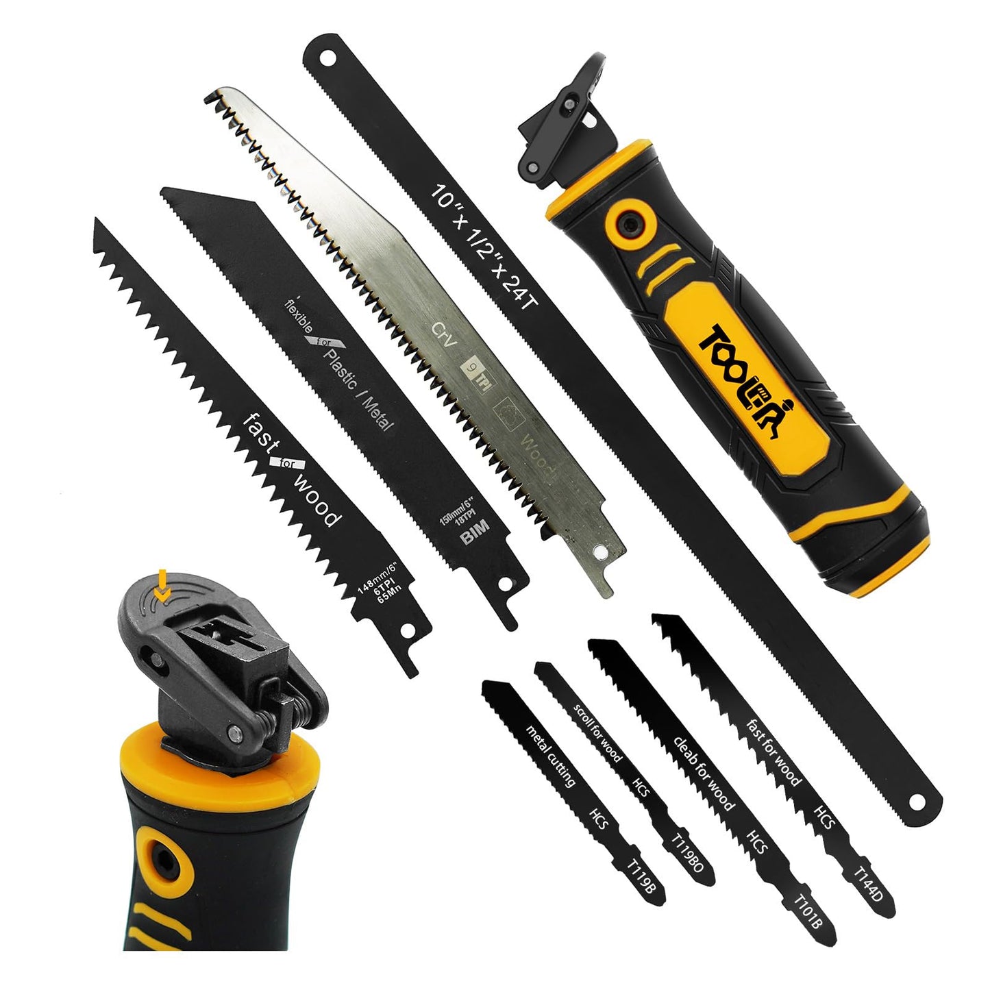 8-In-1 Multi Blades Hand Saw, Drywall Cutter. Hacksaw. Long Blade Hand Saw, Jab Saw RD3