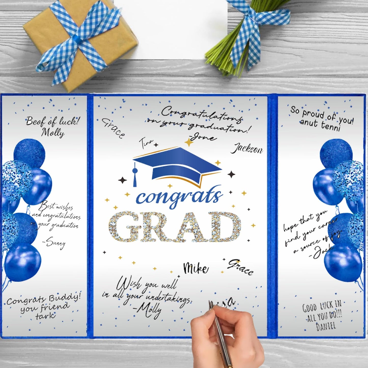 SIHPTO Graduation Guest Book 2026 College Graduation Party Decorations,Red Graduation Signature Book,Class of 2026 Congrats Grad Guest Book Alternative, Graduation Gifts for Her Him BST326L