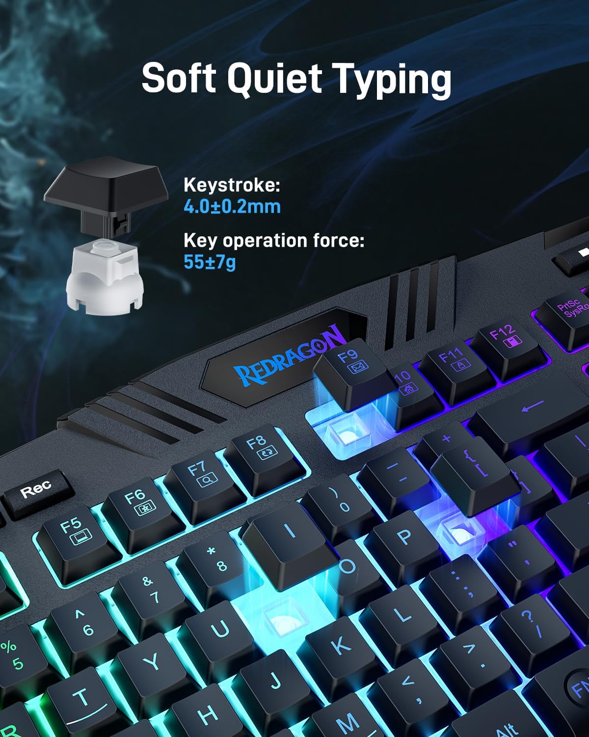 Redragon S101 Updated Programmable Gaming Keyboard and Mouse 7071