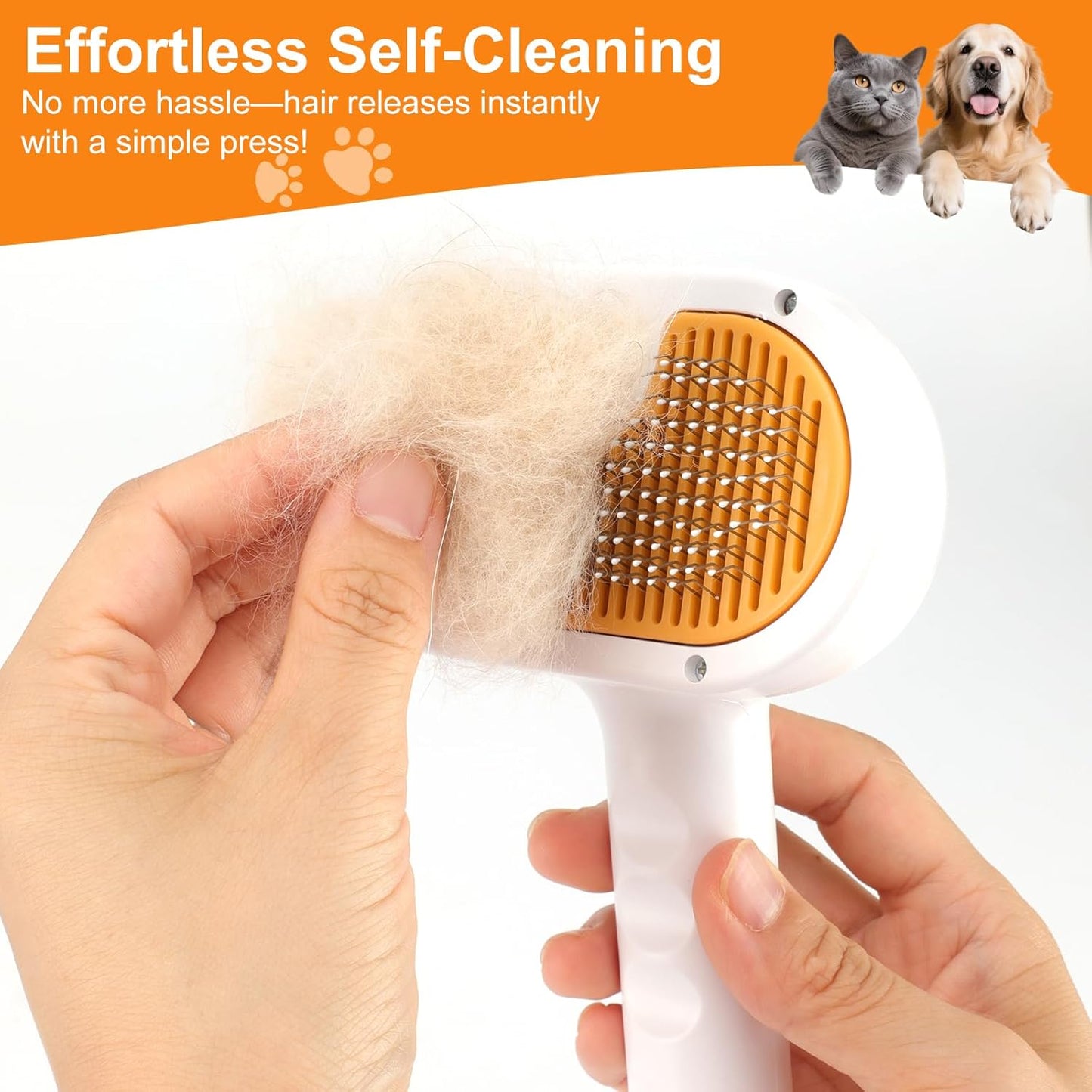 3-in-1 Pet Steam Brush Set for Dogs & Cats, Grooming Comb with Spray, Defur Tool N25