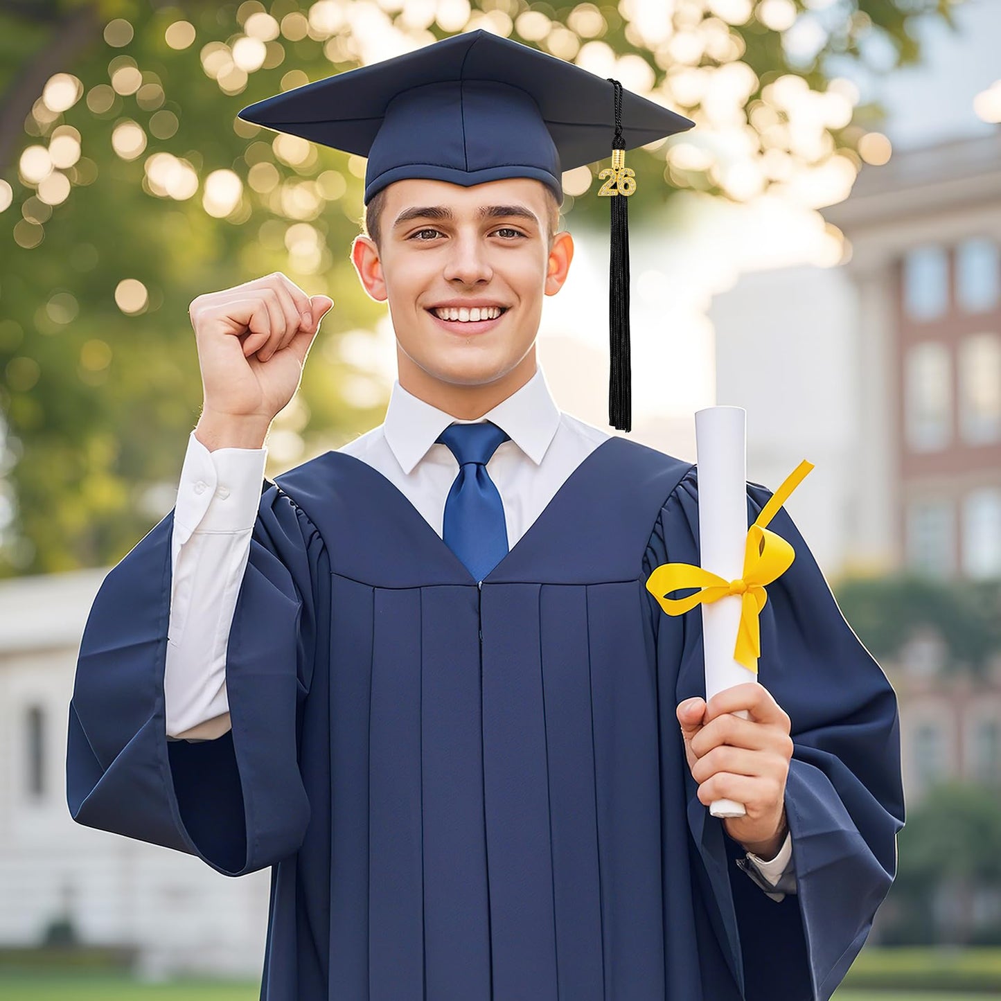 JULMELON 2026 Graduation Tassel, 2026 Graduation Cap Tassel with Bling Charm for 2026 Graduate Hat Ceremonies Accessories (Black) BST220