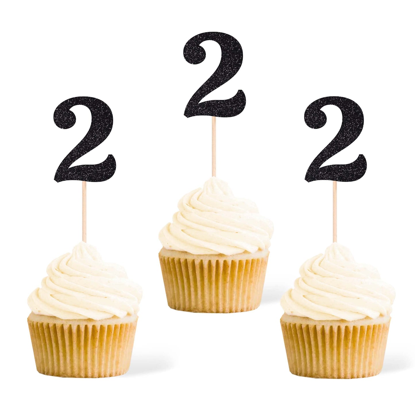 Gexolenu 24 PCS Rose Gold Double-sided 3rd Birthday Cupcake Toppers, Glitter Age THREE Cake Picks Decor, Third Happy Birthday Party Decorations Baby Shower Anniversary Party Supplies BST220