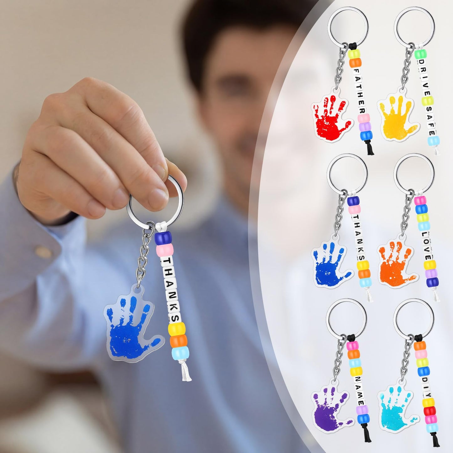 Suncalla 984 Pcs 24 Set Dinosaur Nugget Keychain Making Kit DIY Valentine's Key Chain Crafts Bead Adjustable Letter Beads Cards Strings Kit Gift Backpack Accessories Party Favors(Cute Color) WN420