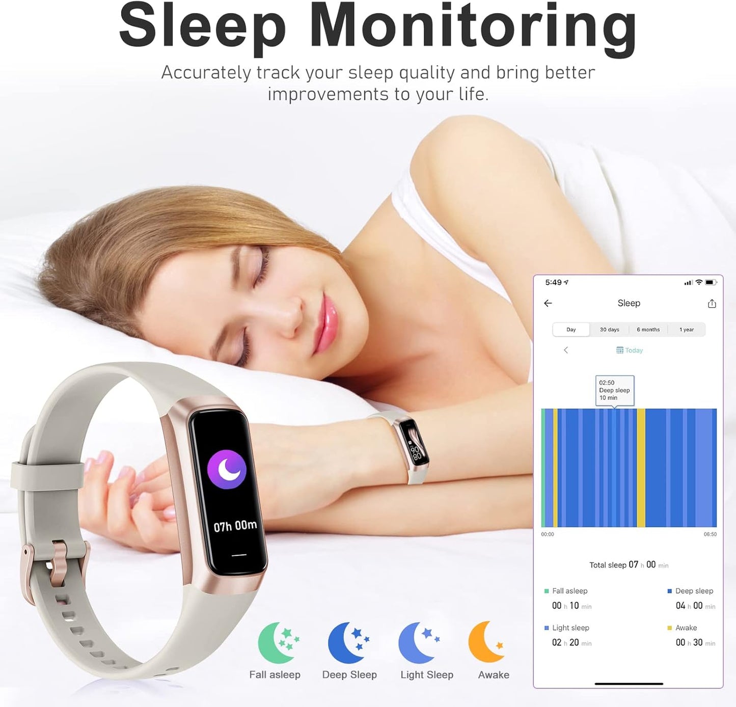 Fitness Tracker AMOLED Beige 89