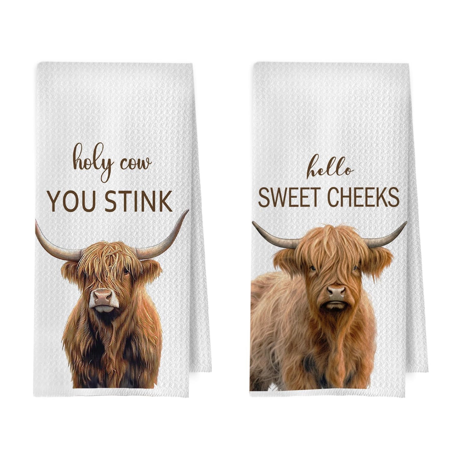 Raccoon Gifts Bathroom Towels Set - Raccoon Gifts Decorative Hand Towels, Hello Sweet Cheeks Bathroom Decor, 16x24 Inches Set of 2 BST220