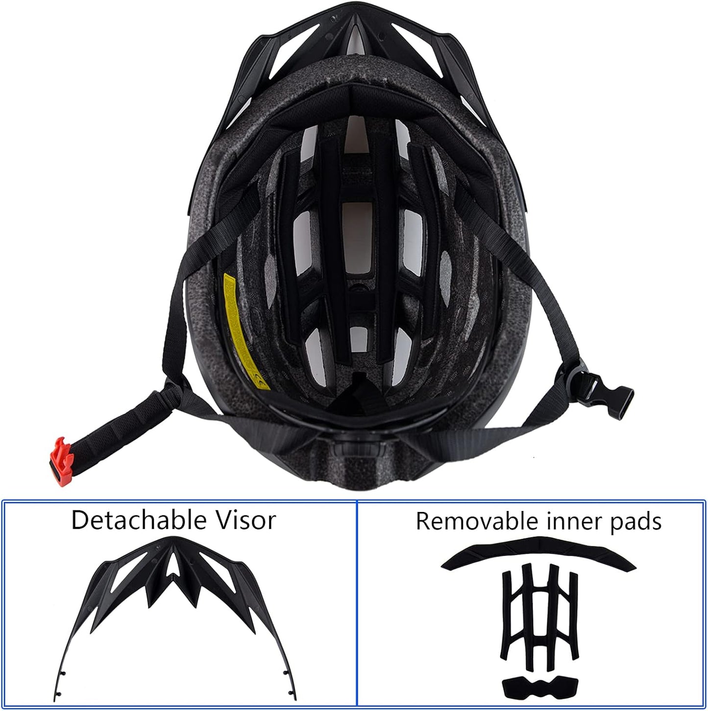 TLAMEE Adult Bike Helmets, Adjustable Mens Womens Bicycle Helmet Size 58-62cm 67