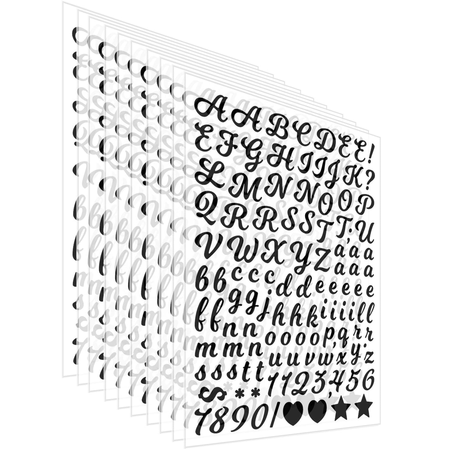 10 Sheets 0.5 Inch Letter Stickers, 1540 Alphabet and Number Labels for Students, Teachers, Journals, Cups, Notebooks, Folders, DIY School Projects, Bullet Planners, Arts and Crafts BST220