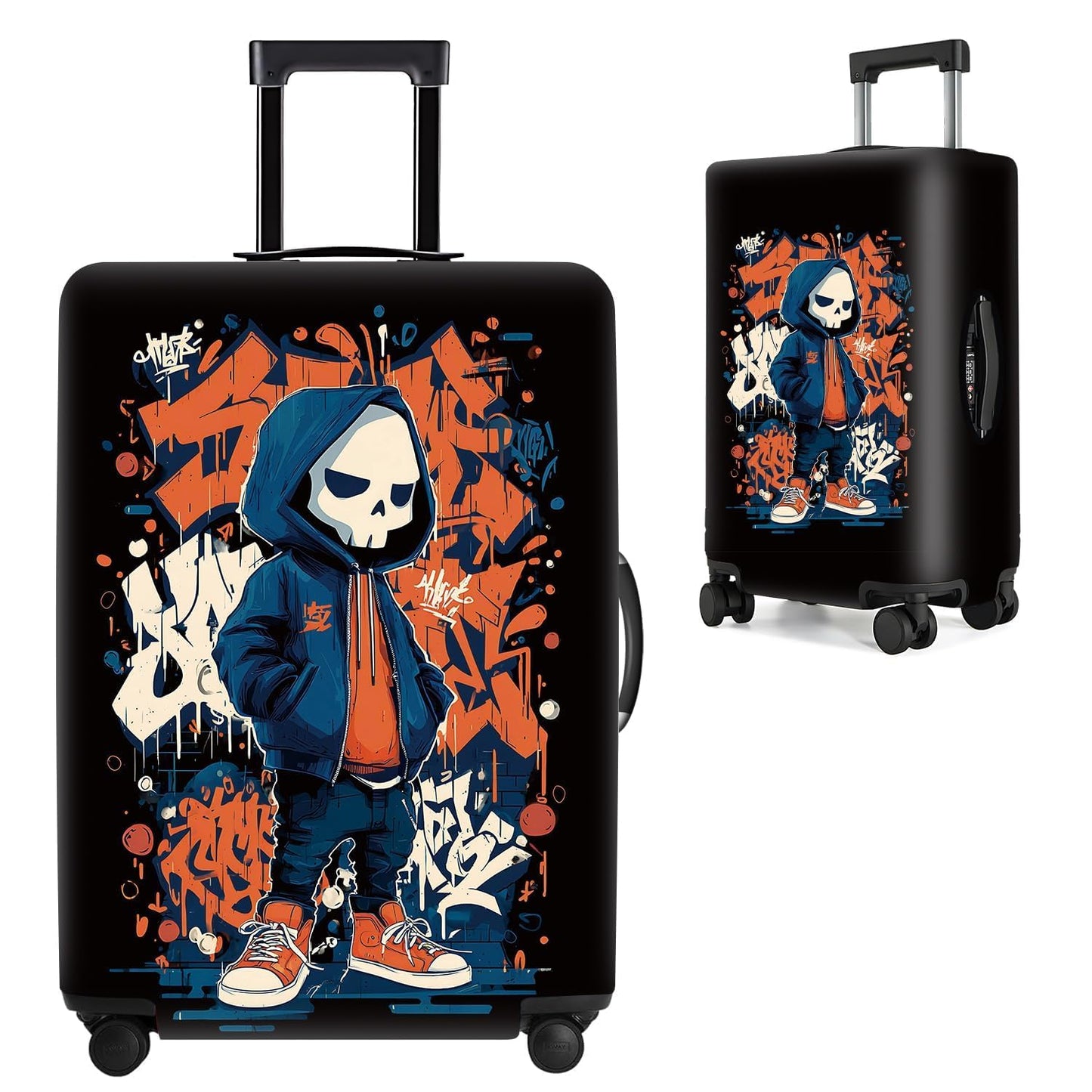 Colorful Abstract Art Luggage Cover – Vibrant Woman Face Design Suitcase Protector – Fits 32 to 34 Inch Travel Luggage,XL BST202