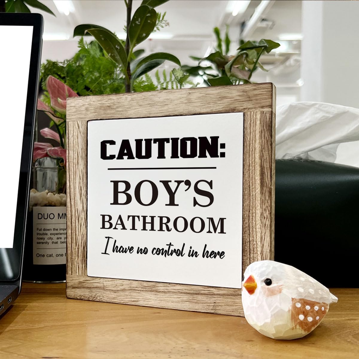 Bathroom Decor, Funny Bathroom Decor, Flush the Toilet This is Not Show and Tell, Wooden Box Signs for Home Decor, Bathroom Decor Tabletop, Kids Bathroom Rules Sign Decor, Bathroom Box Sign B6-71 BST202
